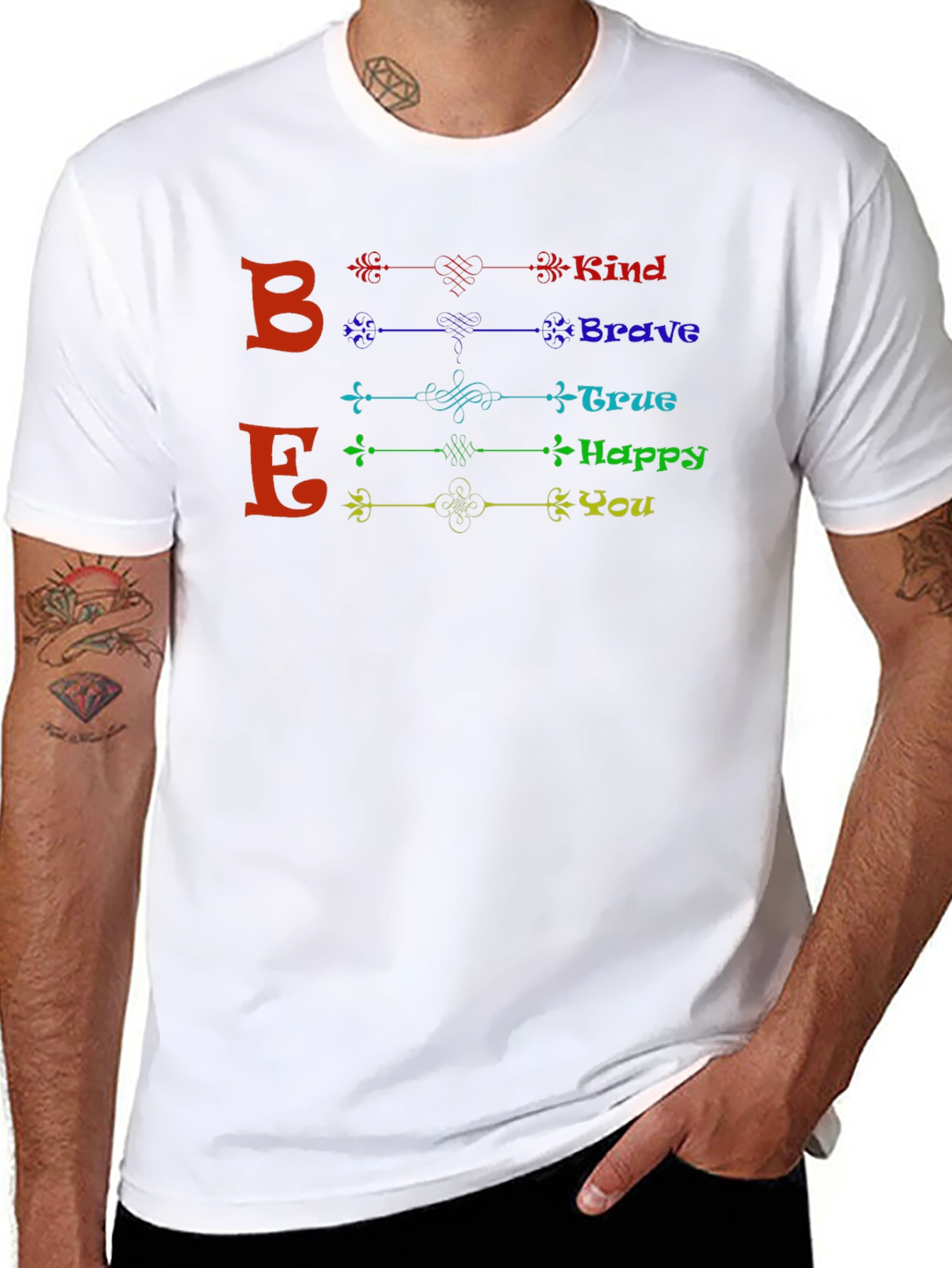 Be Kind Brave True Happy You - Graphic T-Shirt