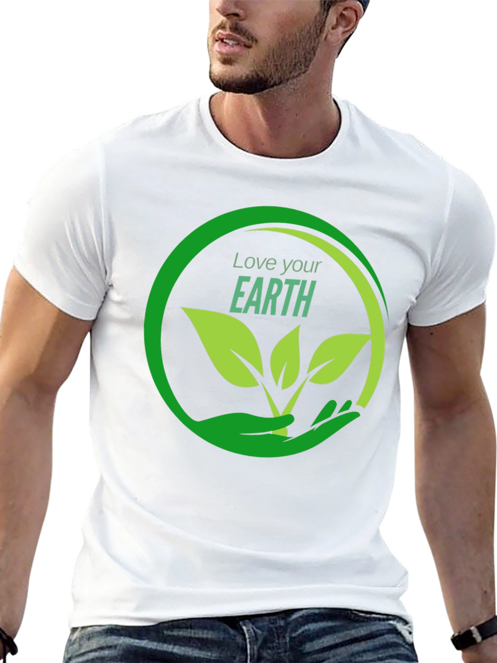 Eco-Friendly Love Your Earth Graphic T-Shirt
