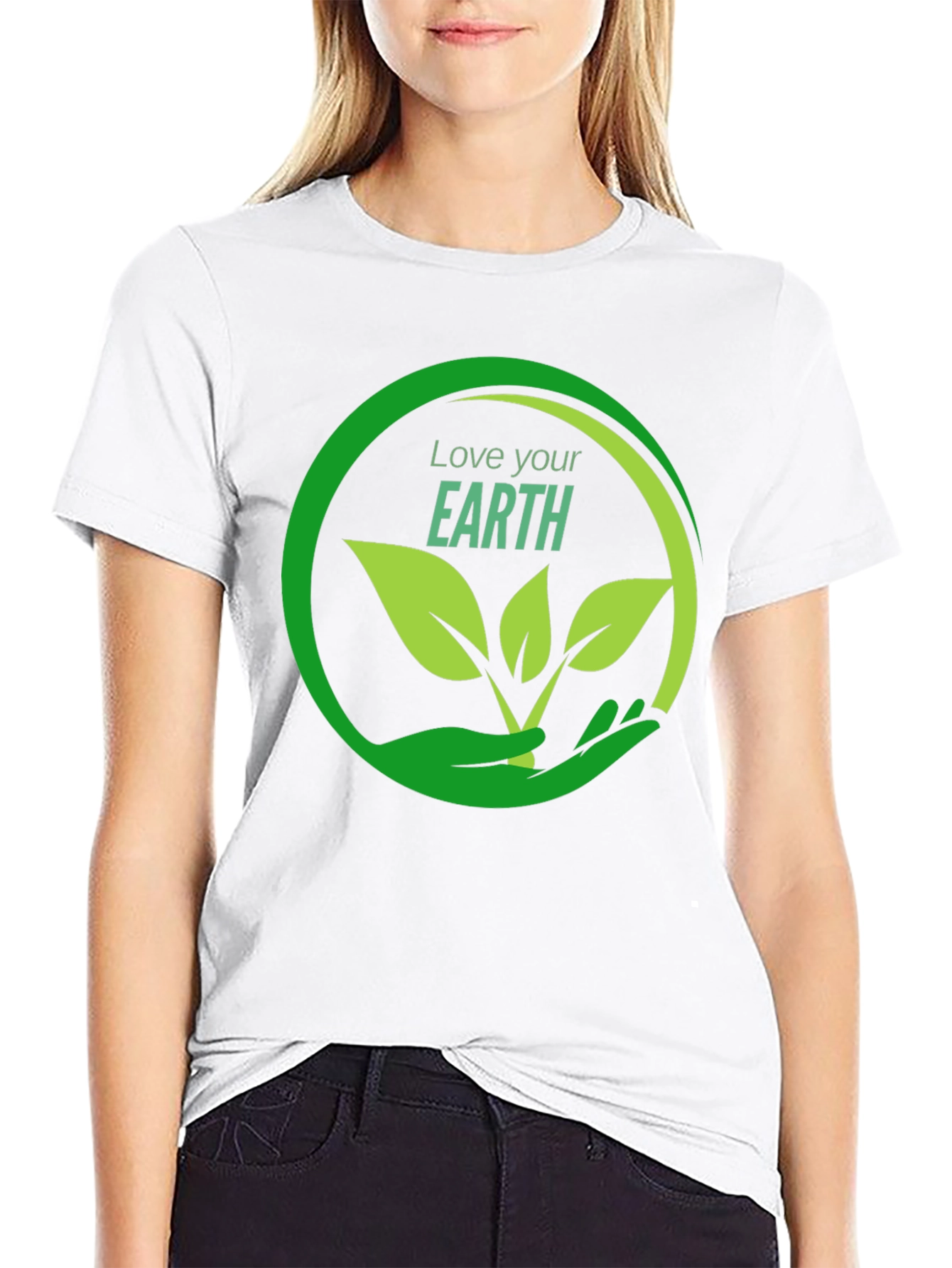 Eco-Friendly Love Your Earth Graphic T-Shirt