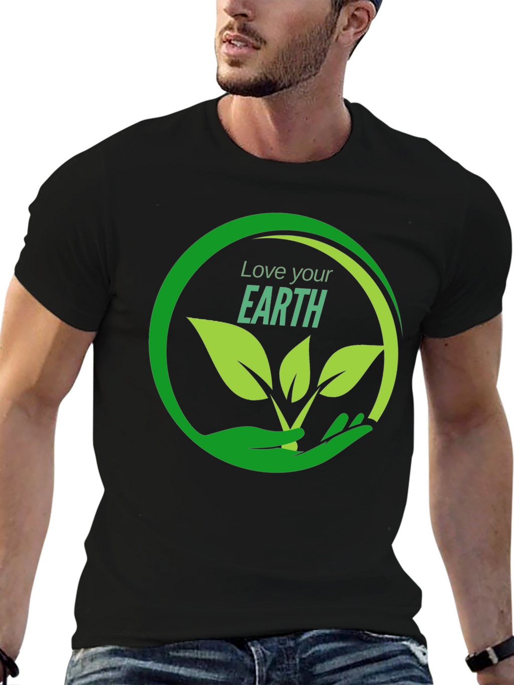 Eco-Friendly Love Your Earth Graphic T-Shirt