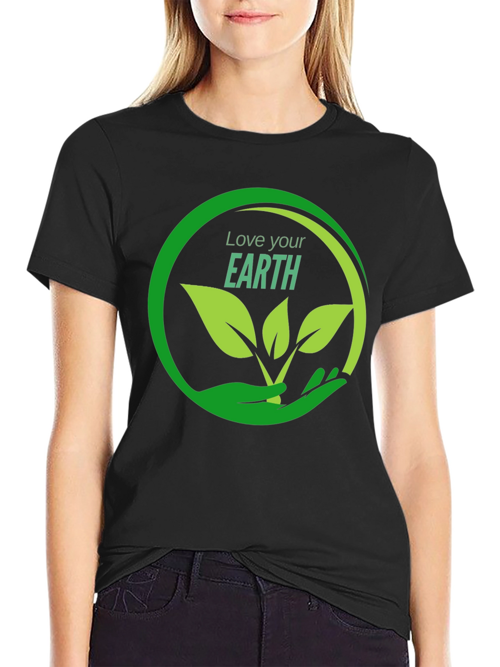 Eco-Friendly Love Your Earth Graphic T-Shirt