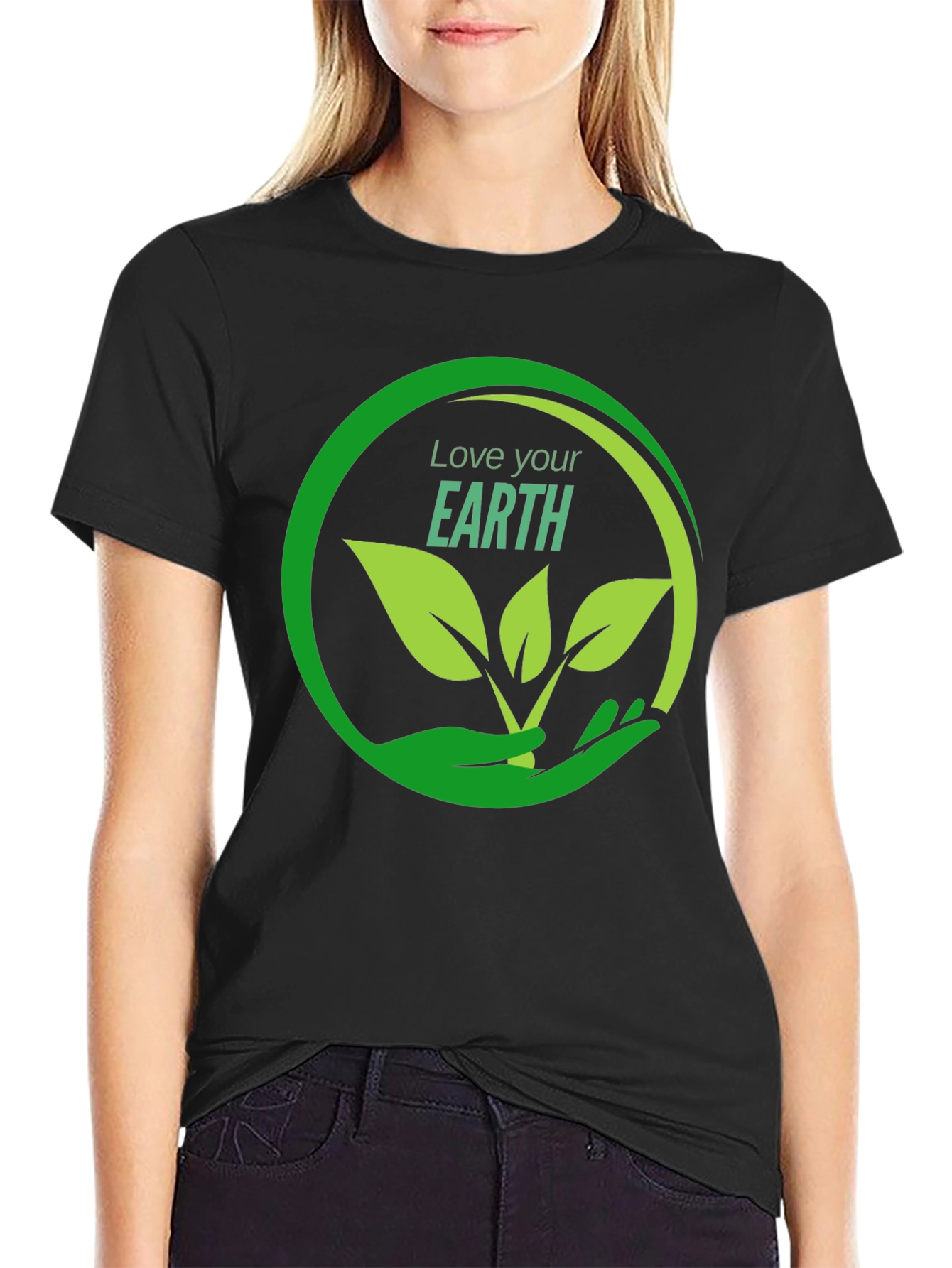 Eco-Friendly Love Your Earth Graphic T-Shirt