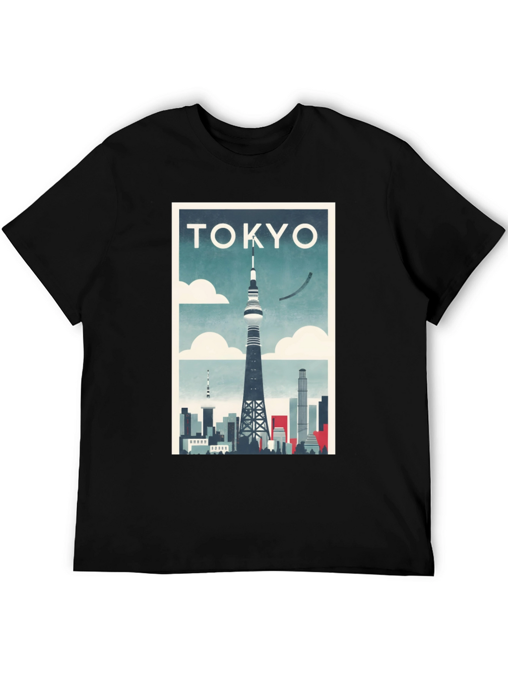 Tokyo Tower Skyline Graphic T-Shirt