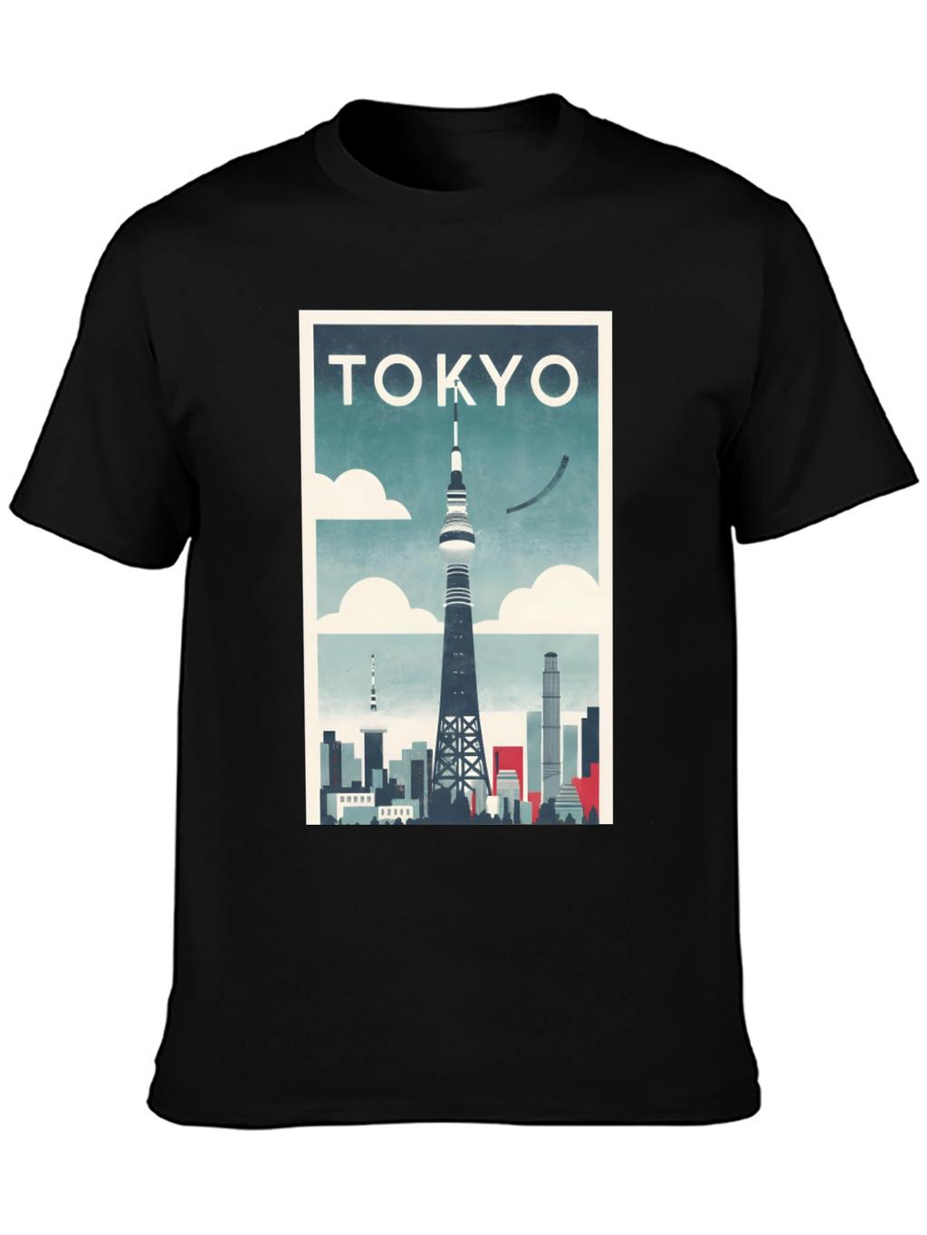 Tokyo Tower Skyline Graphic T-Shirt