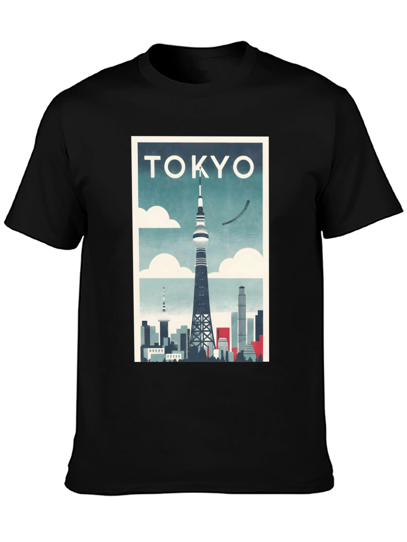 Tokyo Tower Skyline Graphic T-Shirt