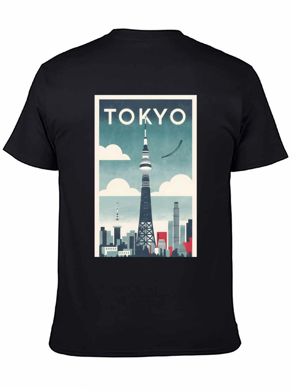 Tokyo Tower Skyline Graphic T-Shirt