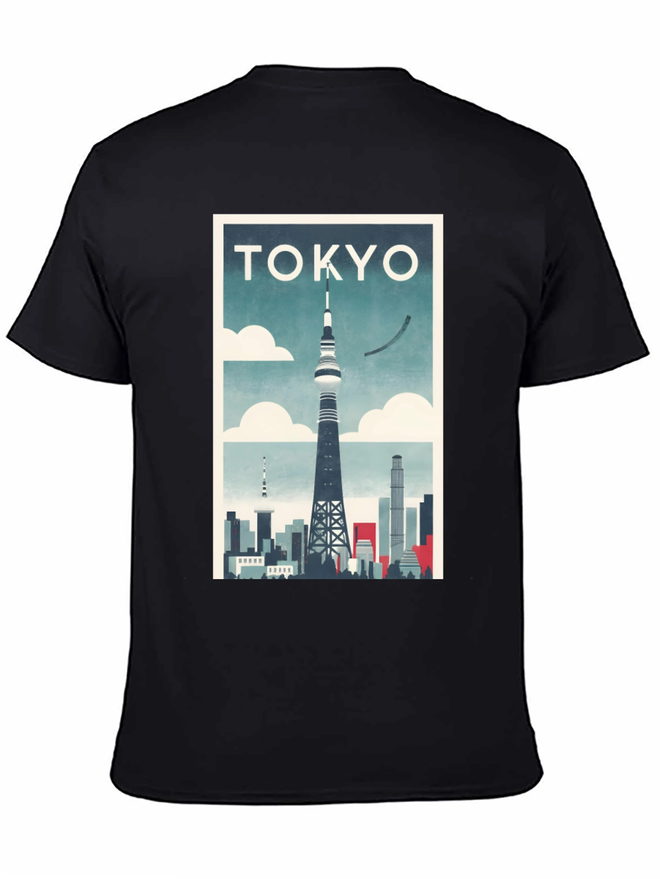Tokyo Tower Skyline Graphic T-Shirt