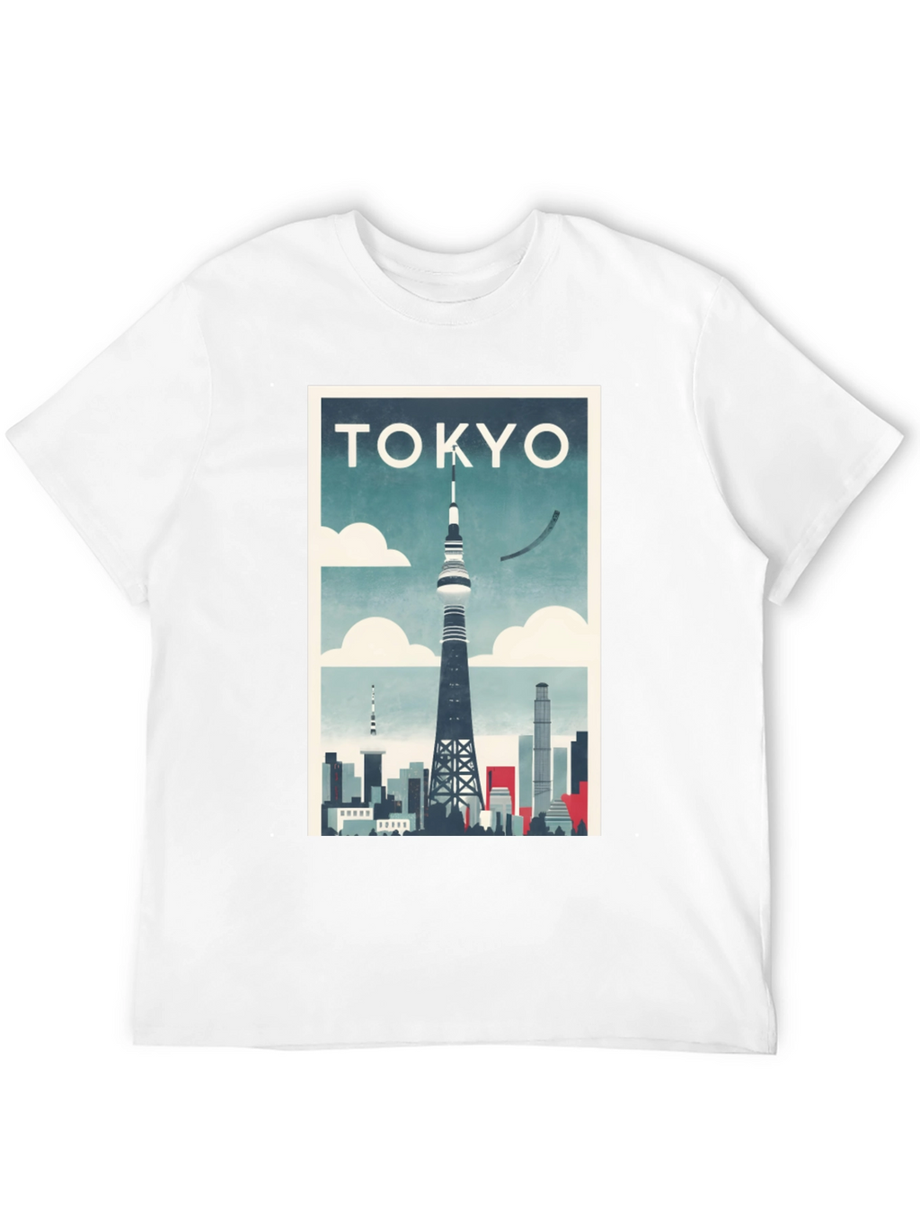 Tokyo Tower Skyline Graphic T-Shirt