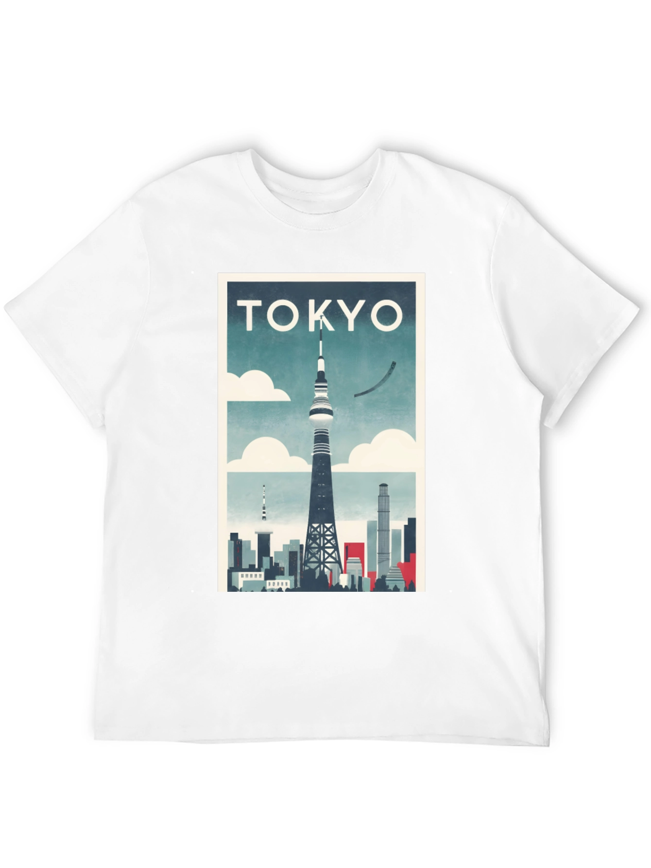 Tokyo Tower Skyline Graphic T-Shirt