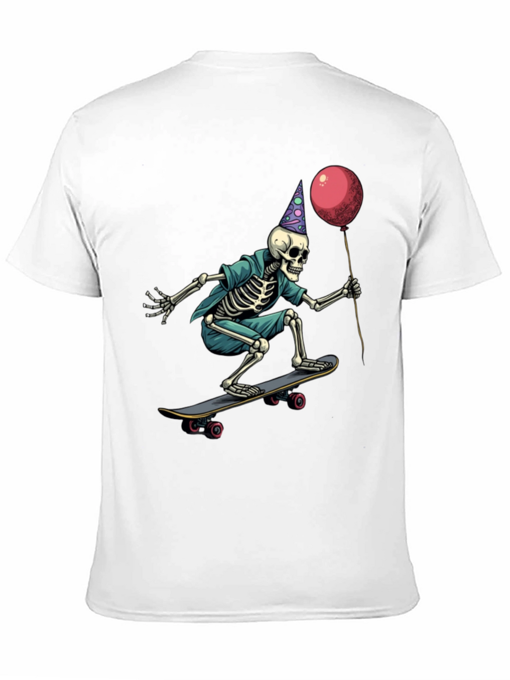 Skateboarding Skeleton Birthday T-Shirt