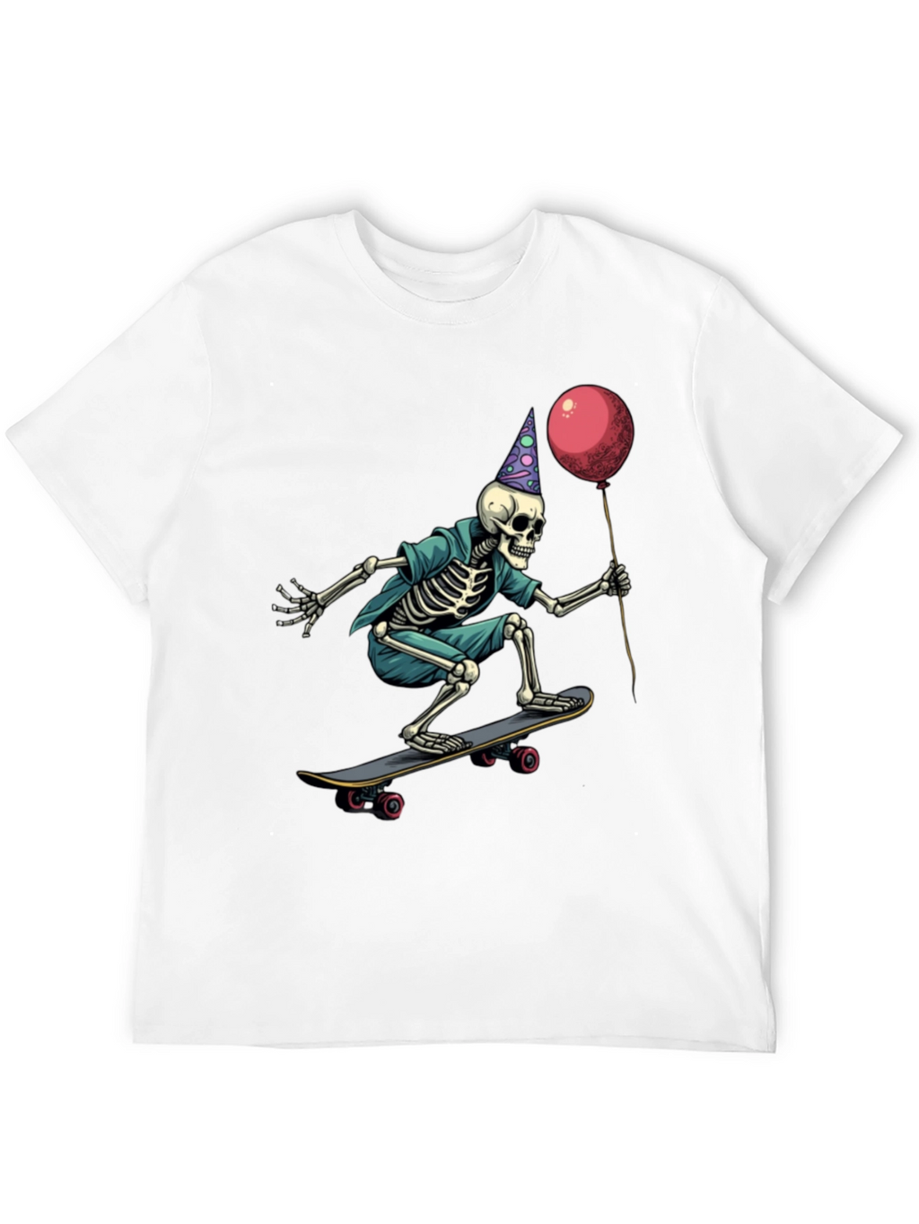 Skateboarding Skeleton Birthday T-Shirt