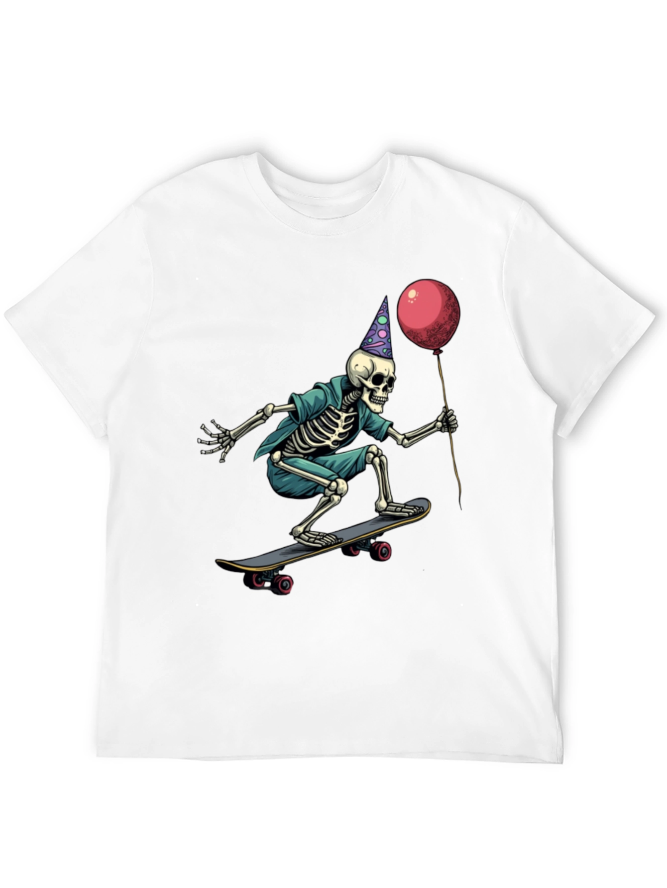 Skateboarding Skeleton Birthday T-Shirt