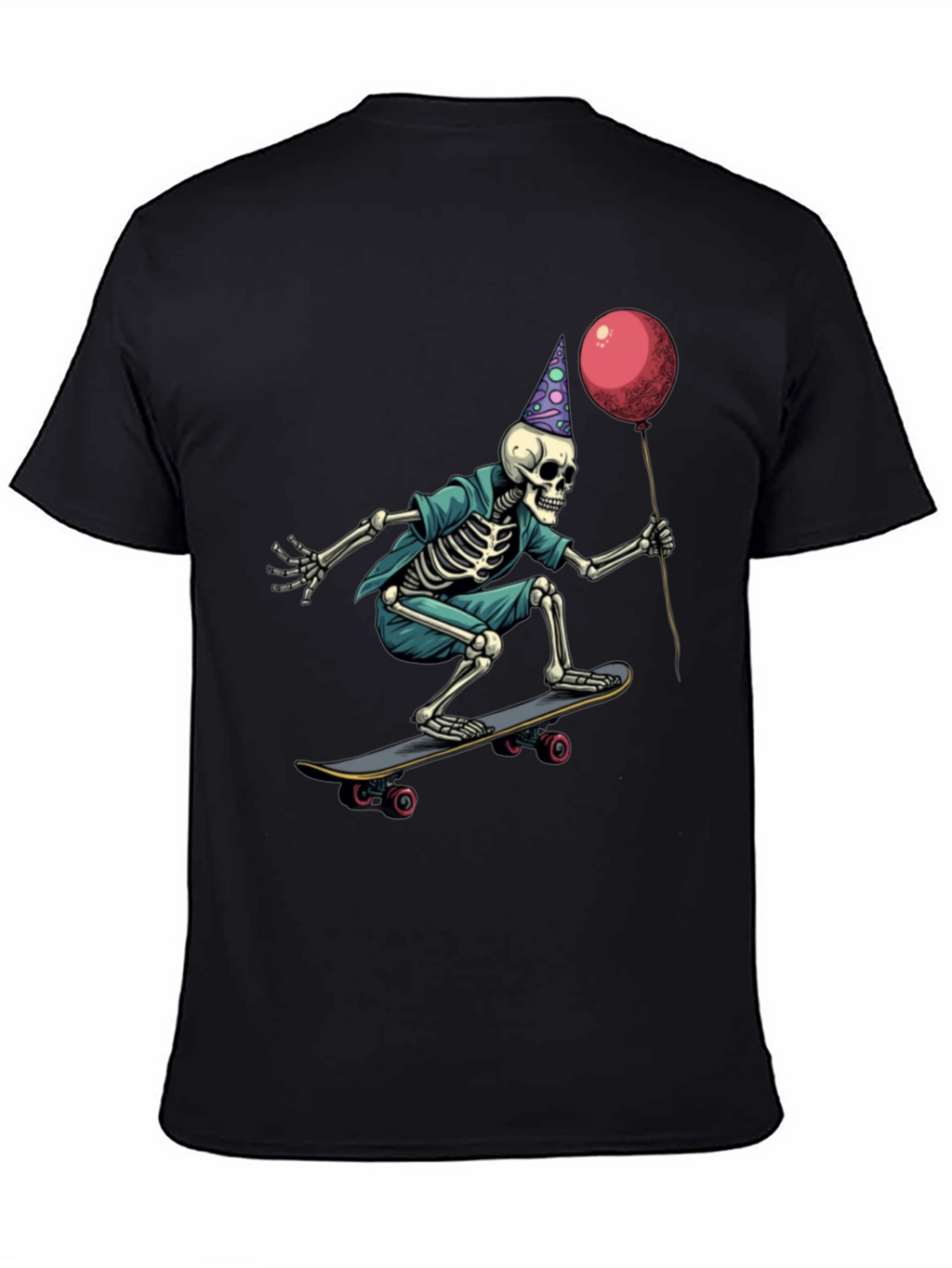Skateboarding Skeleton Birthday T-Shirt