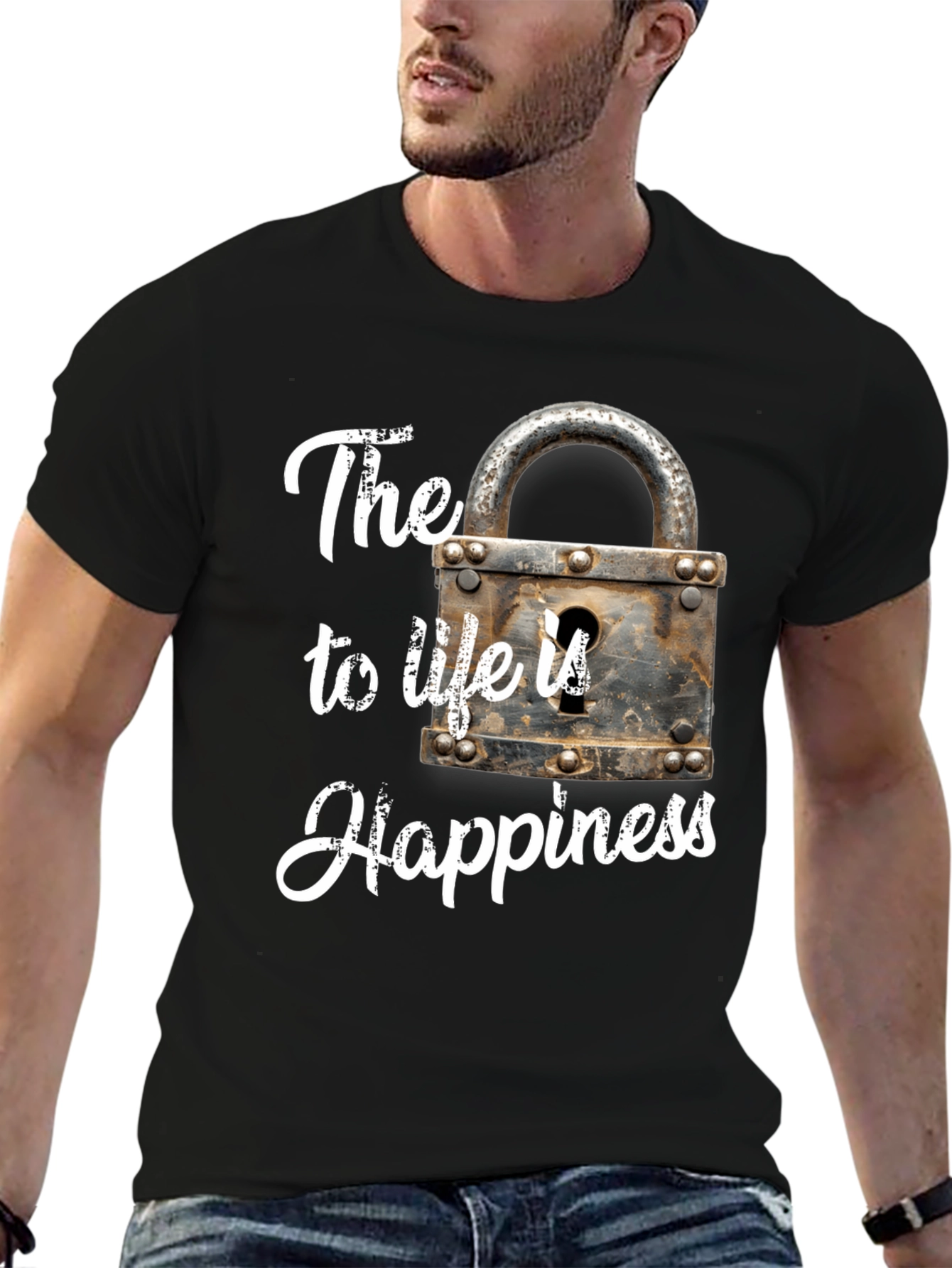 Happiness Lock T-Shirt - The Key to Life