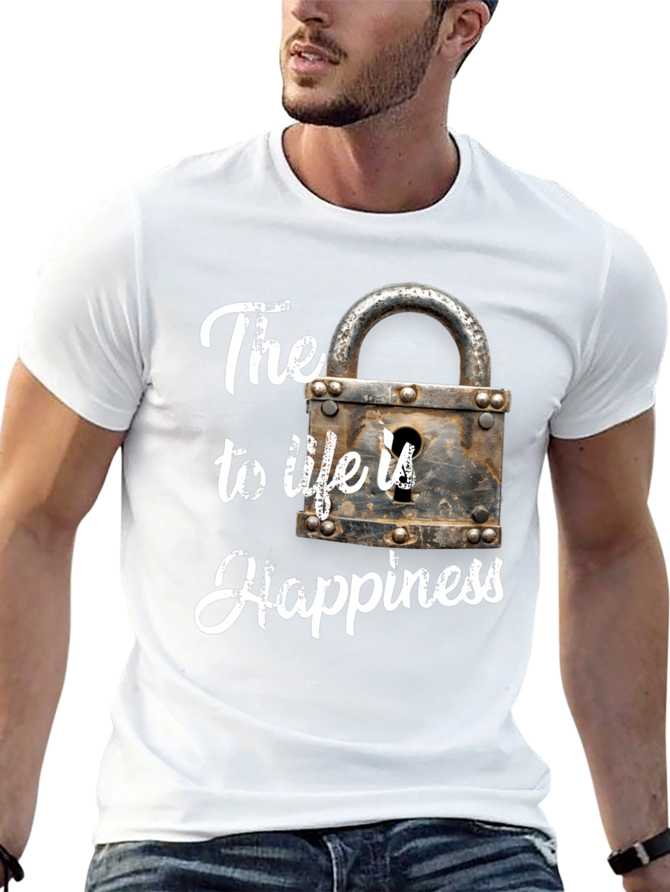 Happiness Lock T-Shirt - The Key to Life