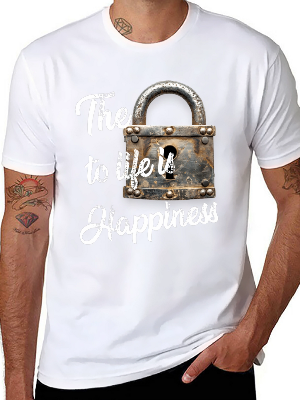 Happiness Lock T-Shirt - The Key to Life