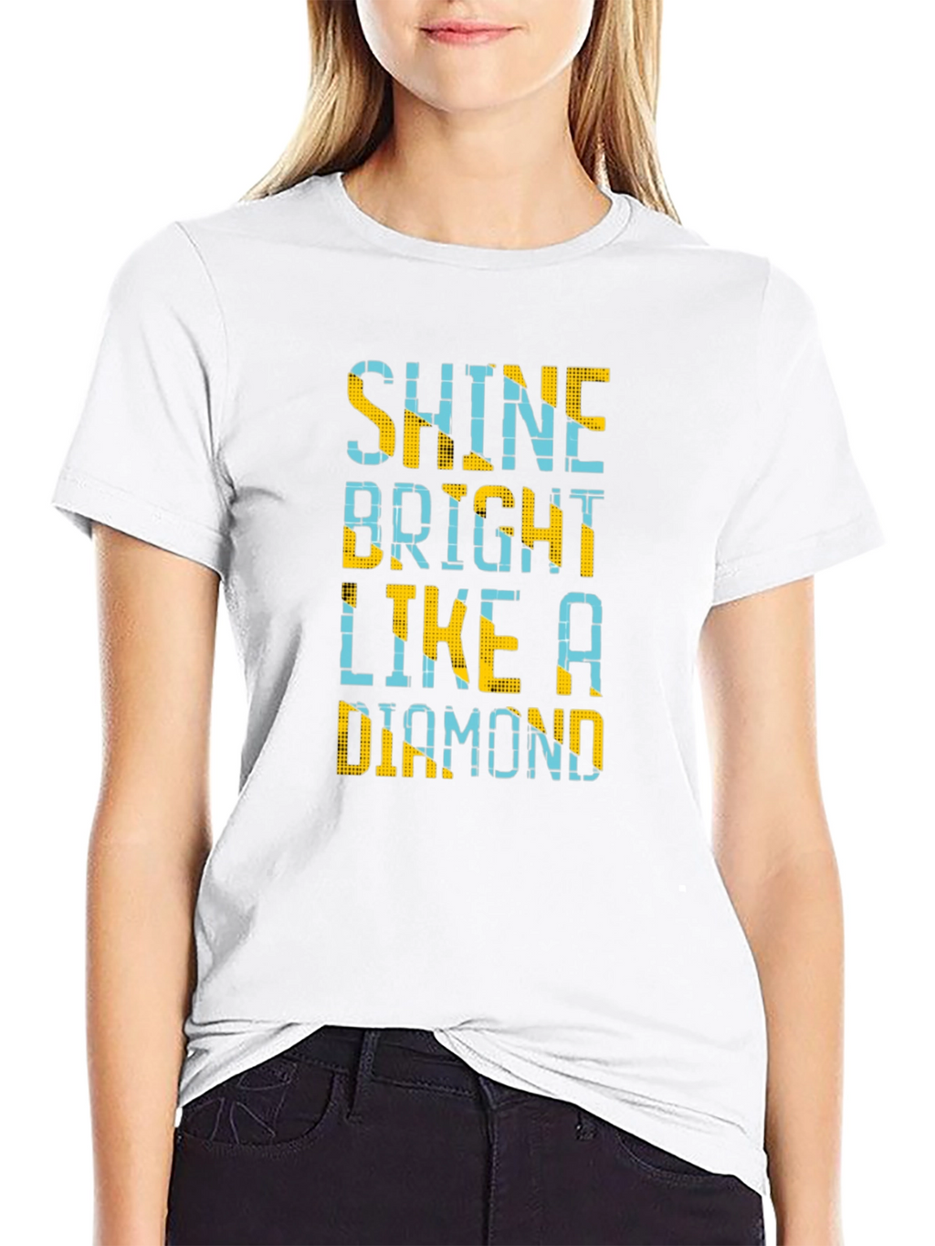 Shine Bright Like a Diamond Mens Black T-Shirt