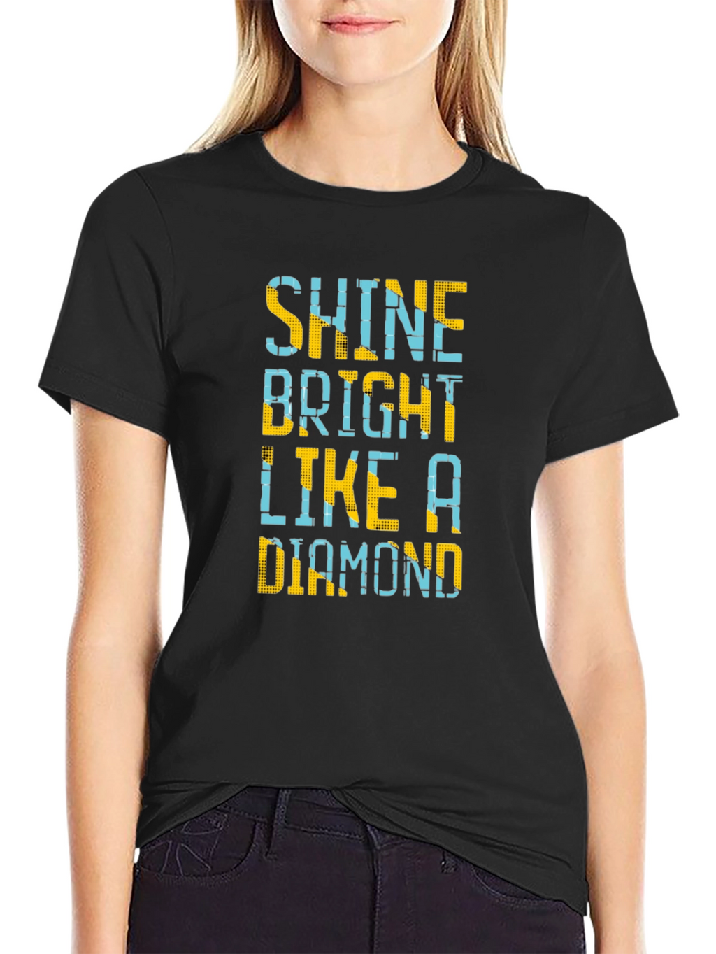 Shine Bright Like a Diamond Mens Black T-Shirt