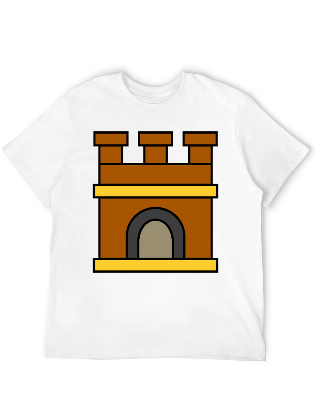 Castle Tower Graphic T-Shirt - Stylish Black Tee