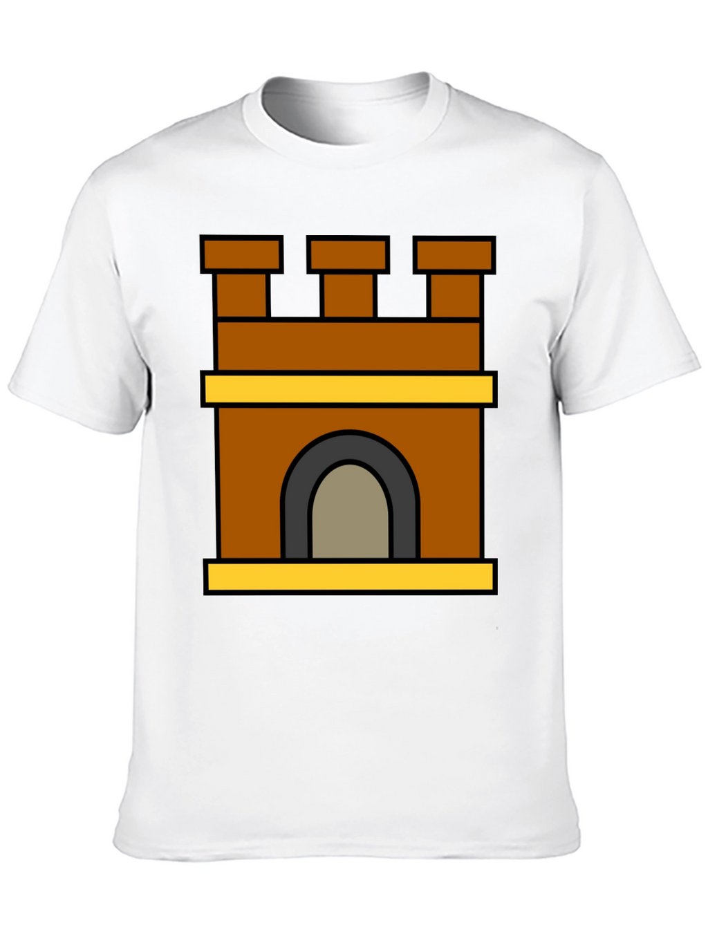Castle Tower Graphic T-Shirt - Stylish Black Tee