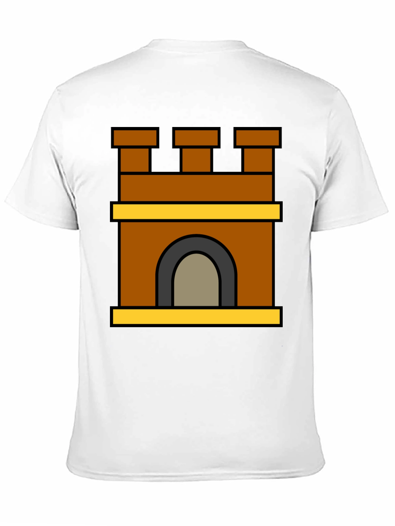 Castle Tower Graphic T-Shirt - Stylish Black Tee