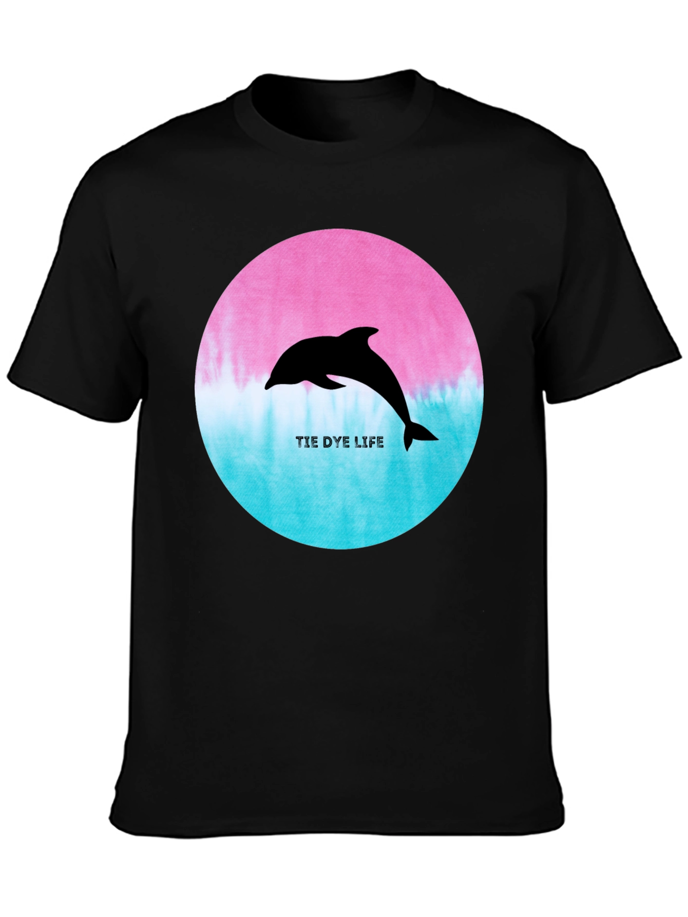 Tie Dye Life Dolphin Graphic Tee - Stylish Comfort