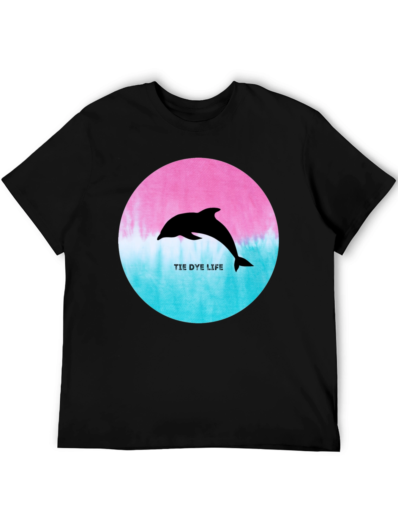 Tie Dye Life Dolphin Graphic Tee - Stylish Comfort
