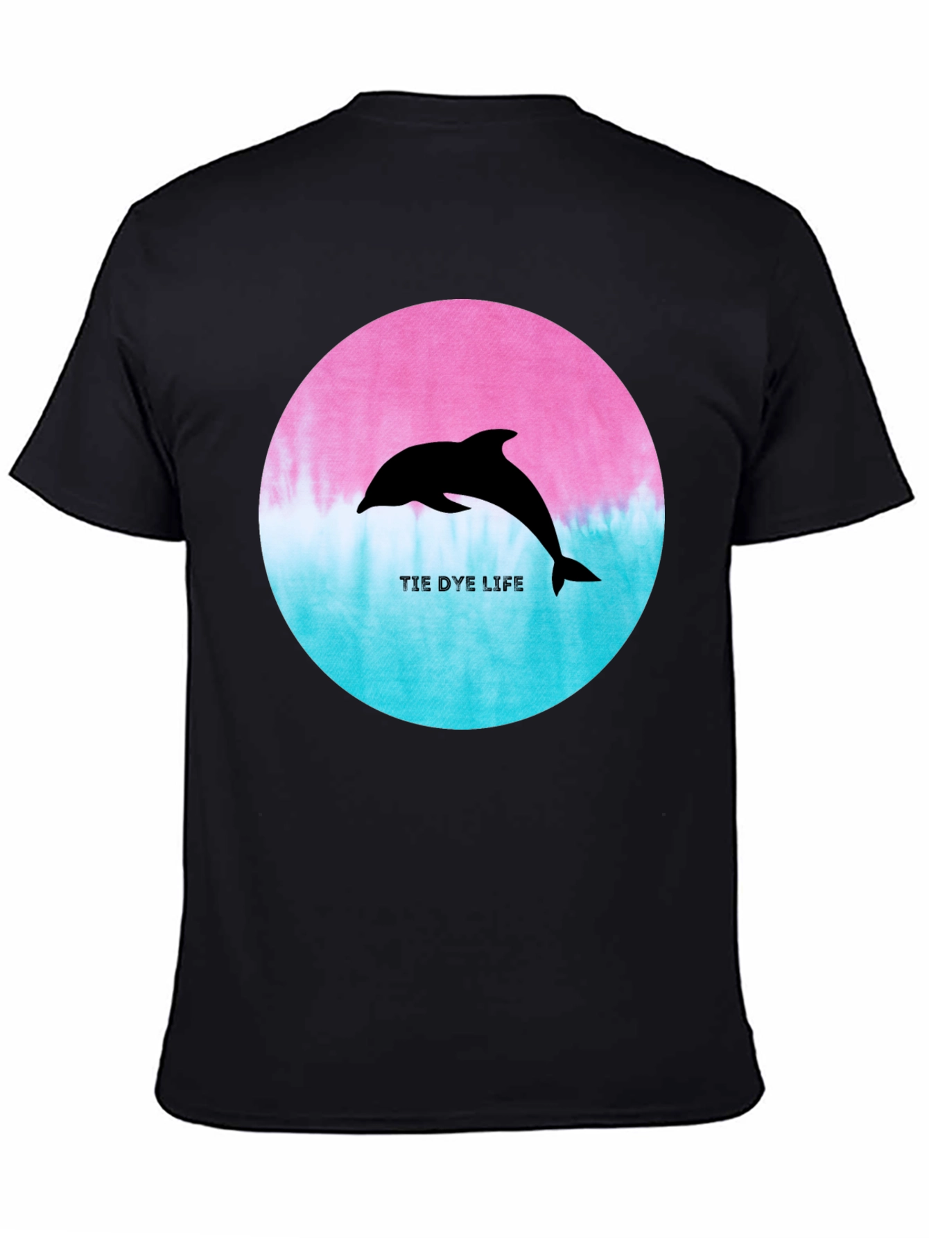 Tie Dye Life Dolphin Graphic Tee - Stylish Comfort