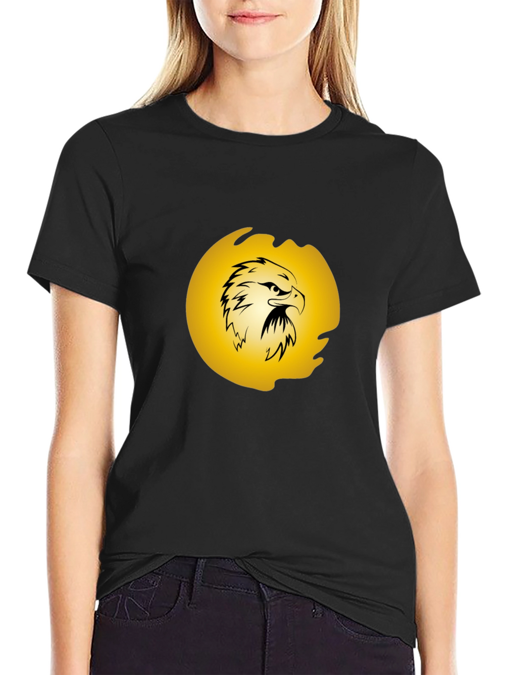 Eagle Graphic Print Tee - Black