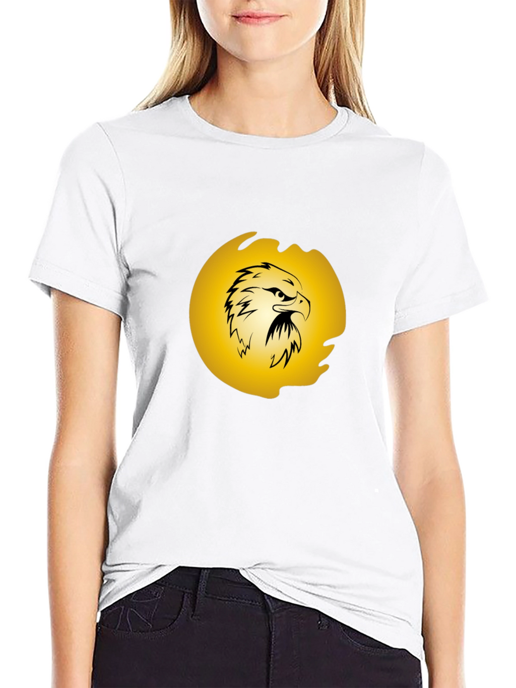 Eagle Graphic Print Tee - Black