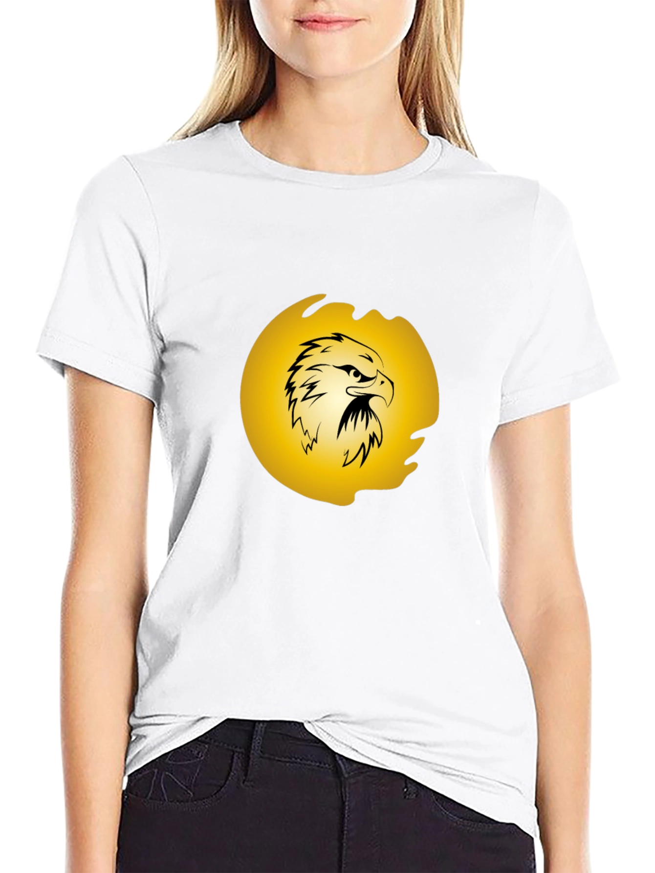 Eagle Graphic Print Tee - Black