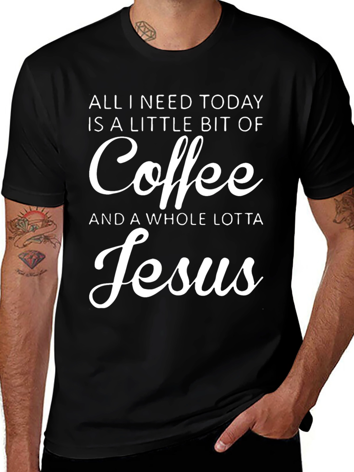 Coffee & Jesus Graphic Tee - Christian T-Shirt