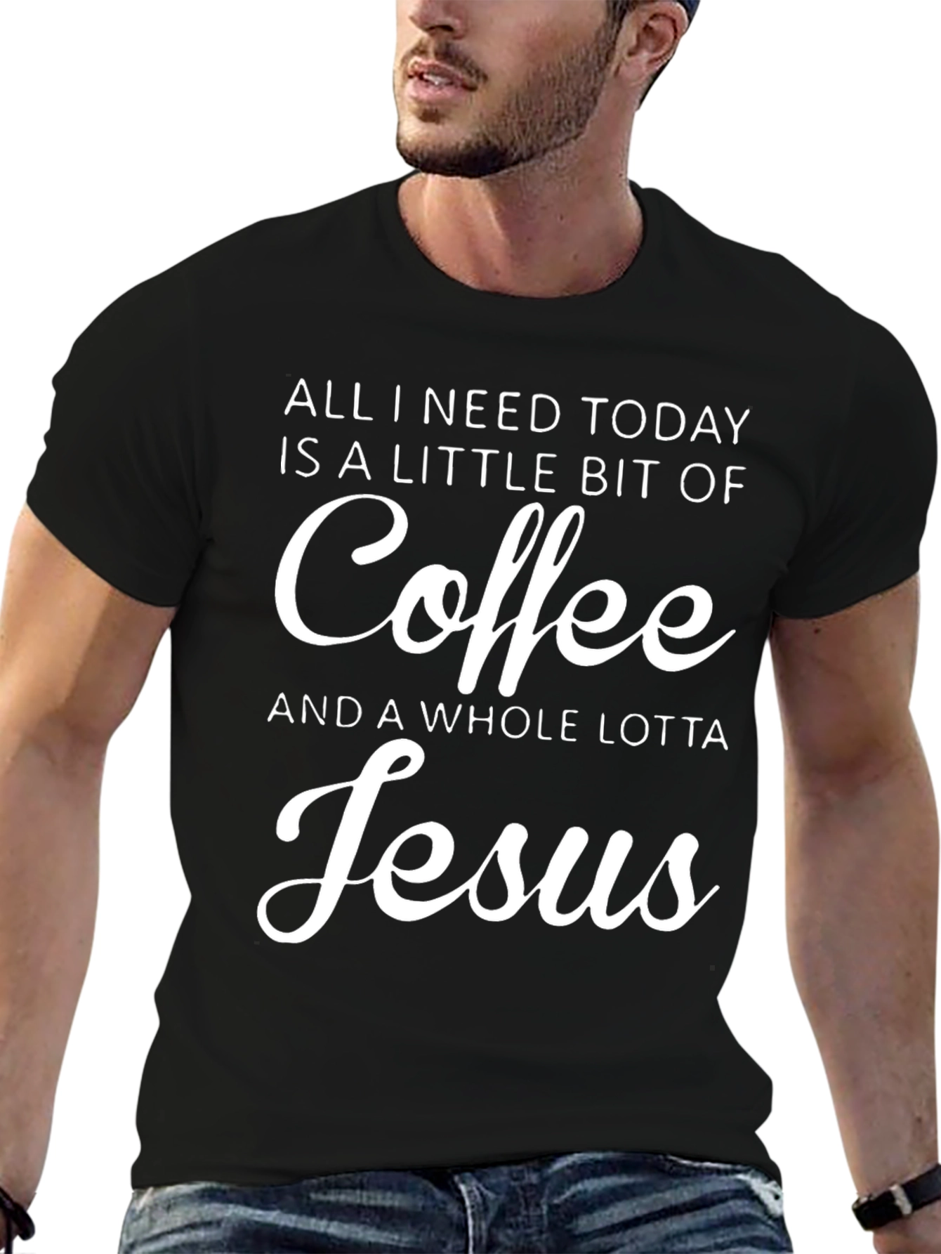 Coffee & Jesus Graphic Tee - Christian T-Shirt