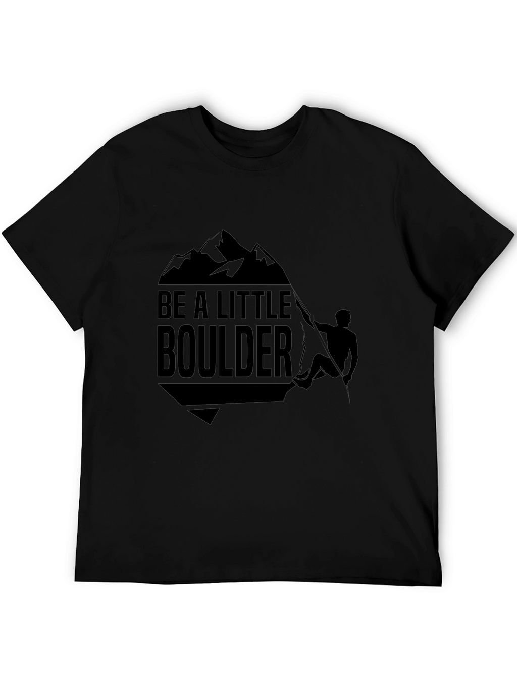 Be A Little Boulder Black Graphic Tee