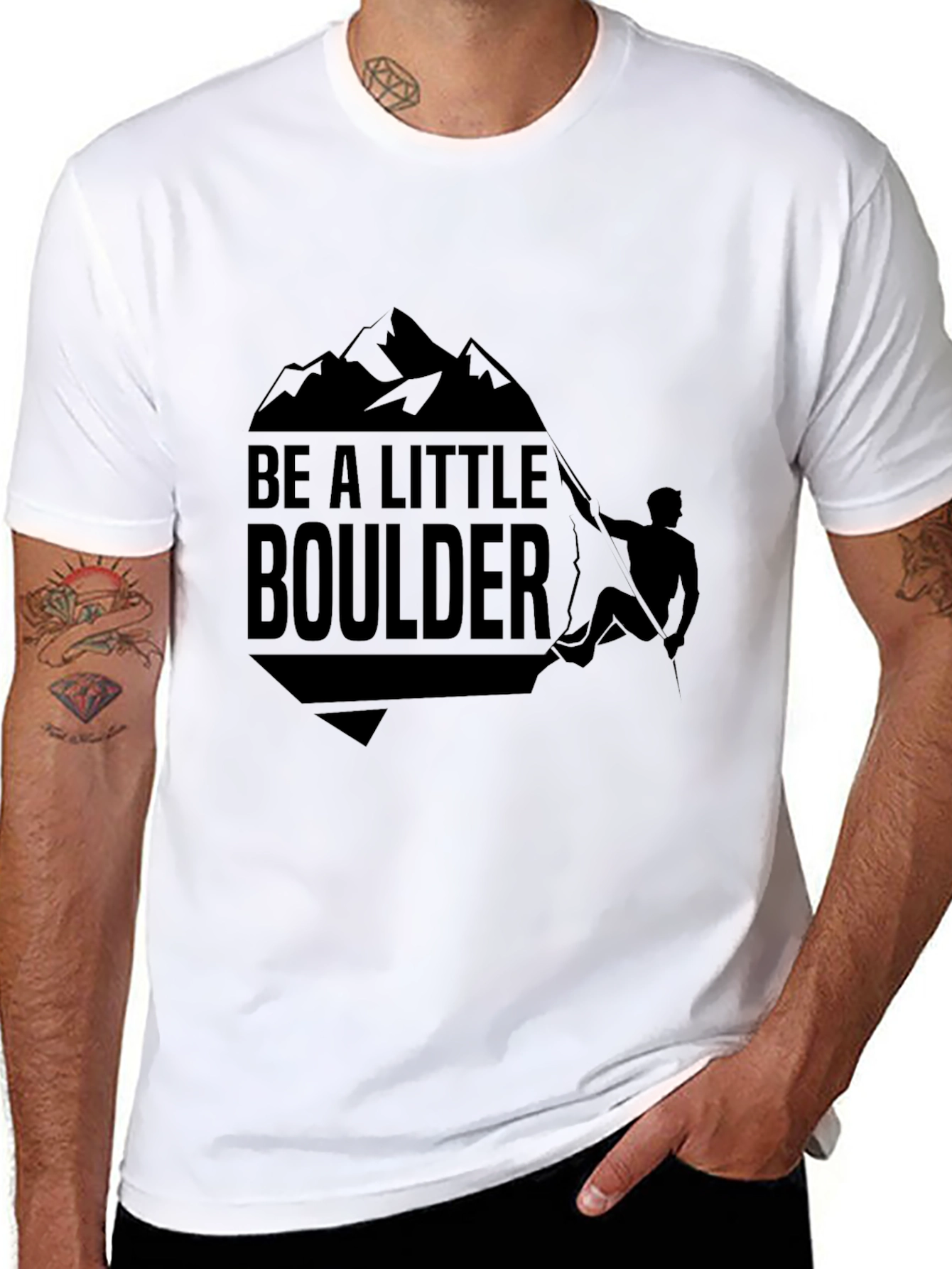 Be A Little Boulder Black Graphic Tee