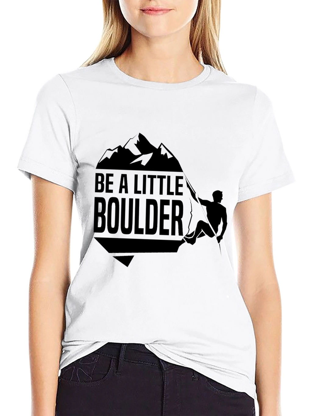 Be A Little Boulder Black Graphic Tee