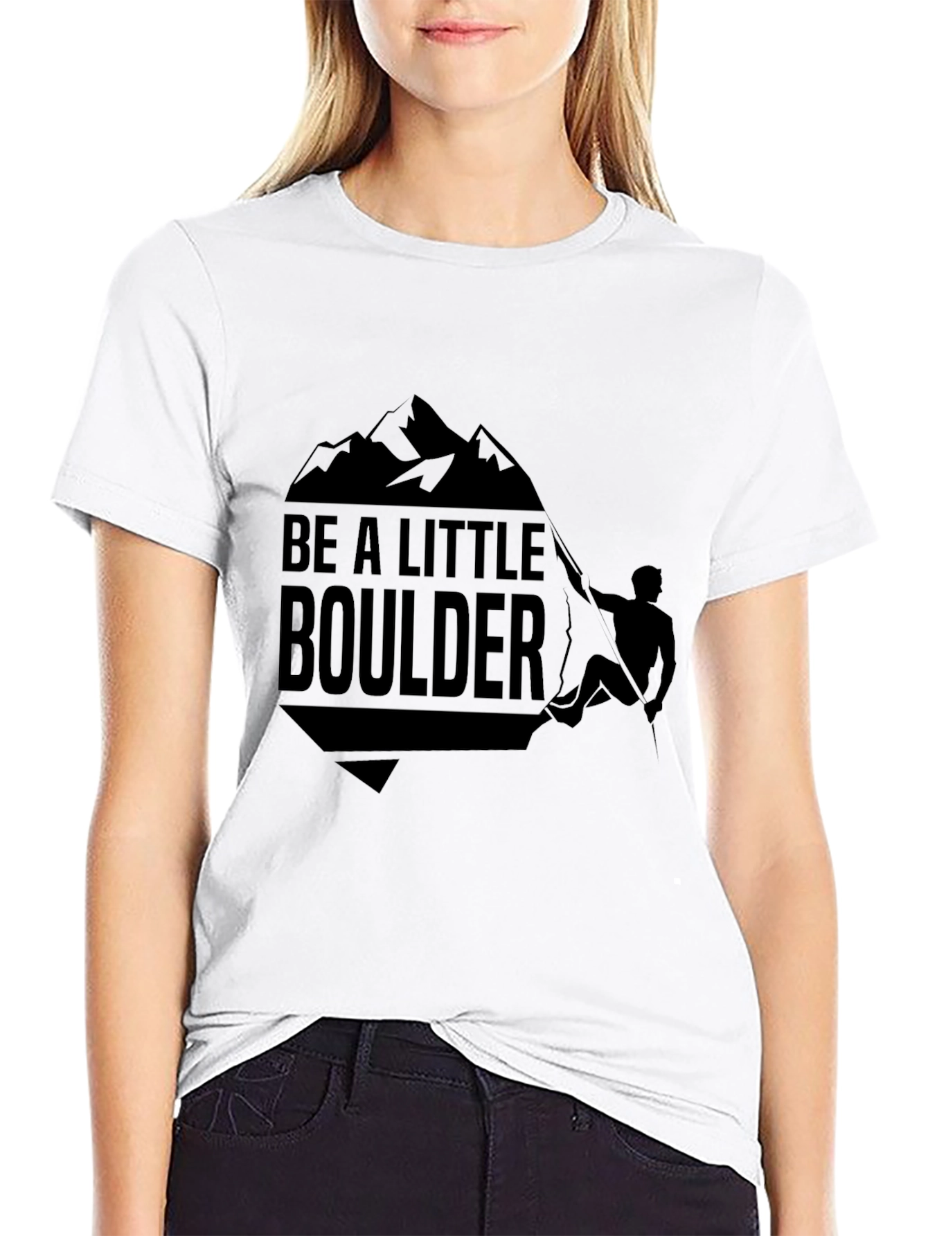 Be A Little Boulder Black Graphic Tee