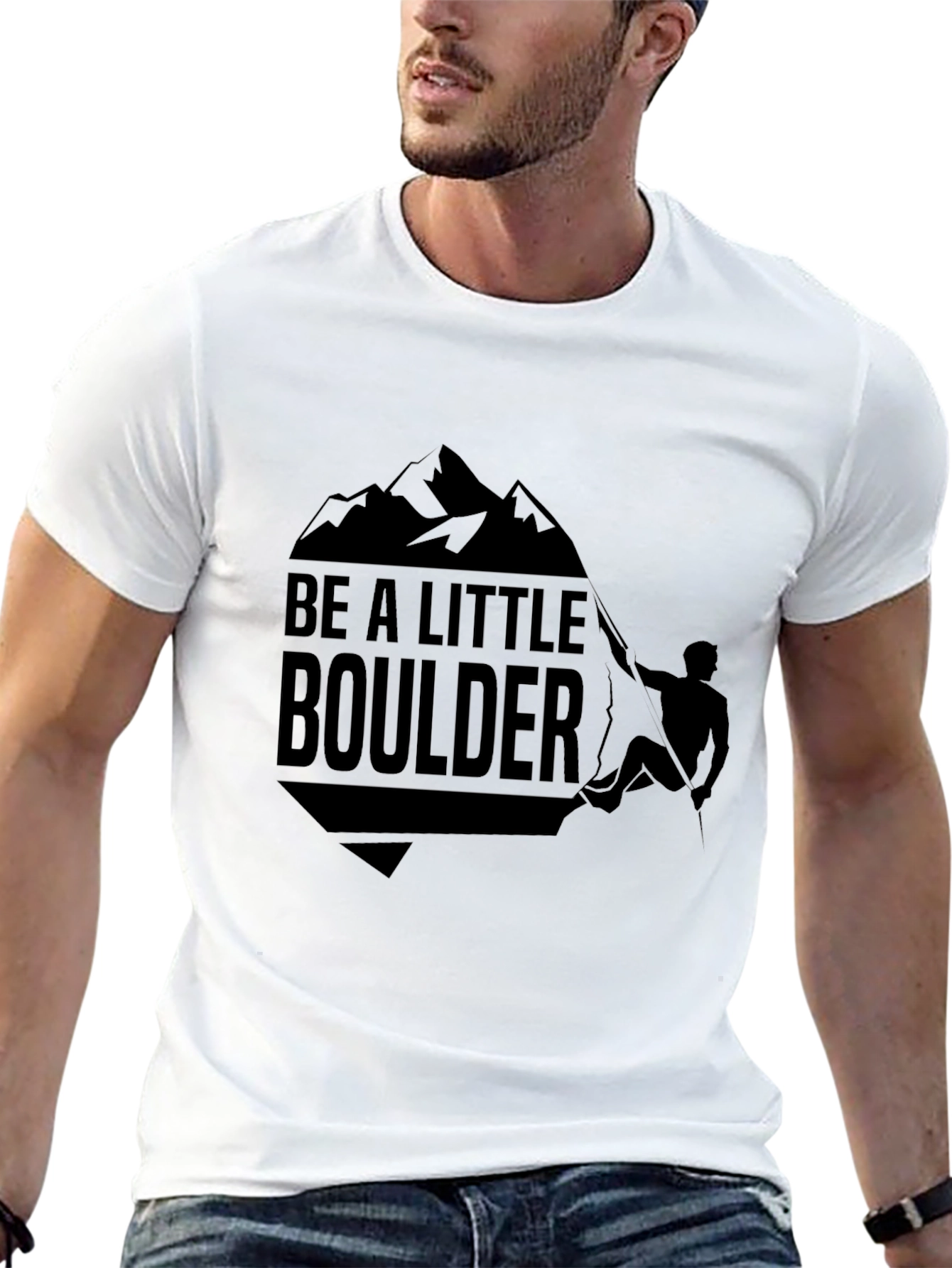 Be A Little Boulder Black Graphic Tee