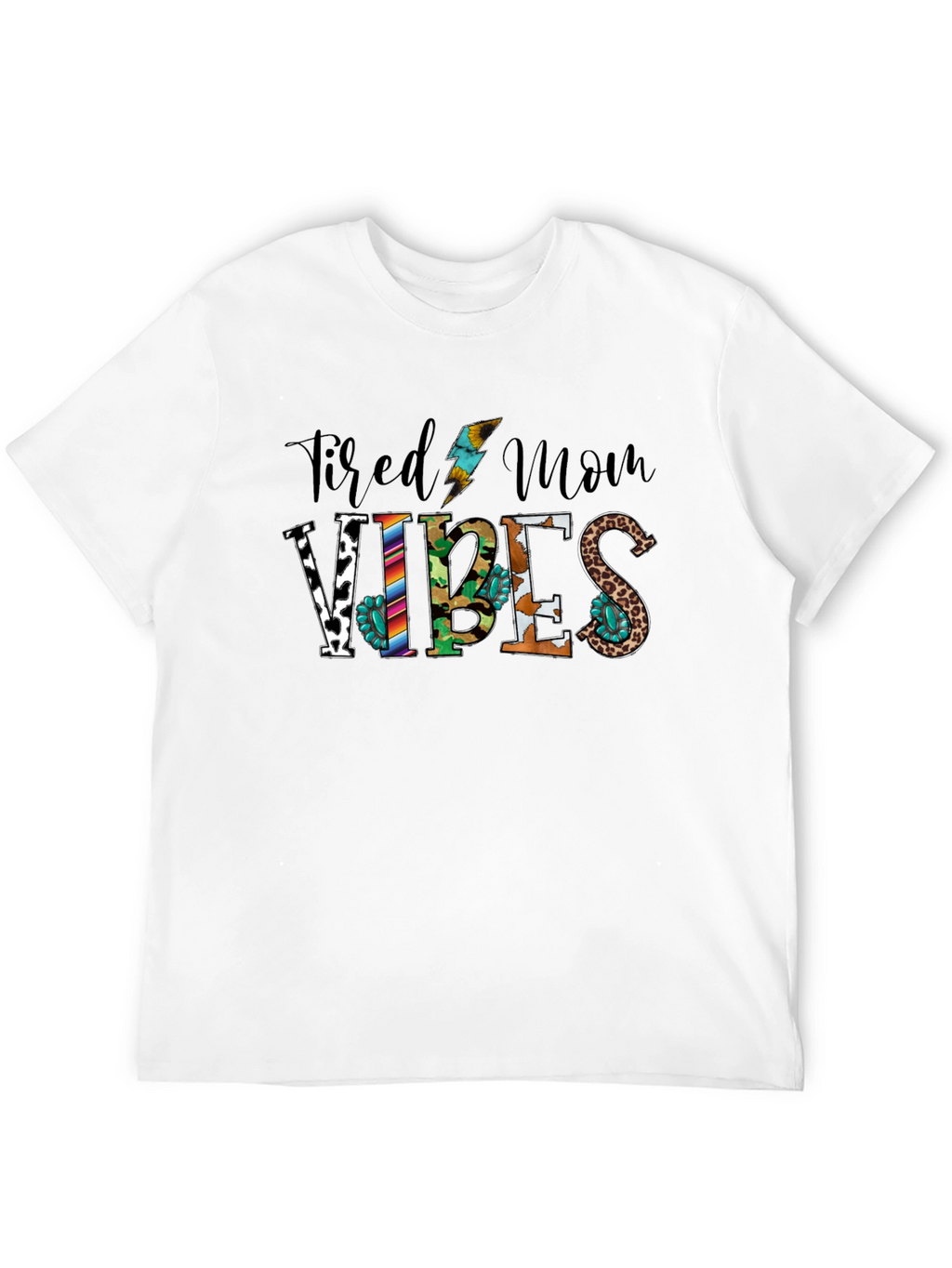 Tired Mom Vibes Graphic Tee - Black Unisex T-Shirt