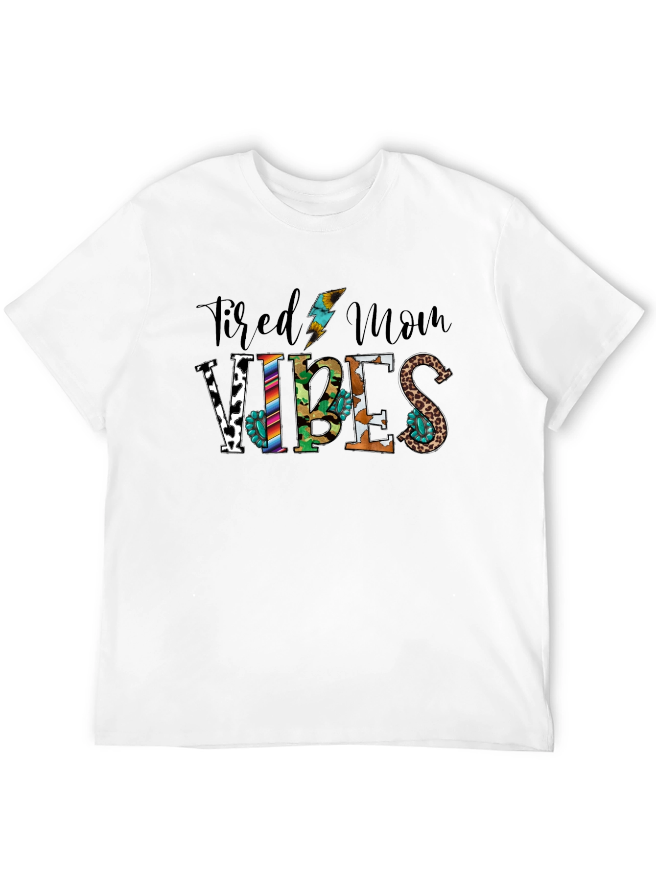 Tired Mom Vibes Graphic Tee - Black Unisex T-Shirt