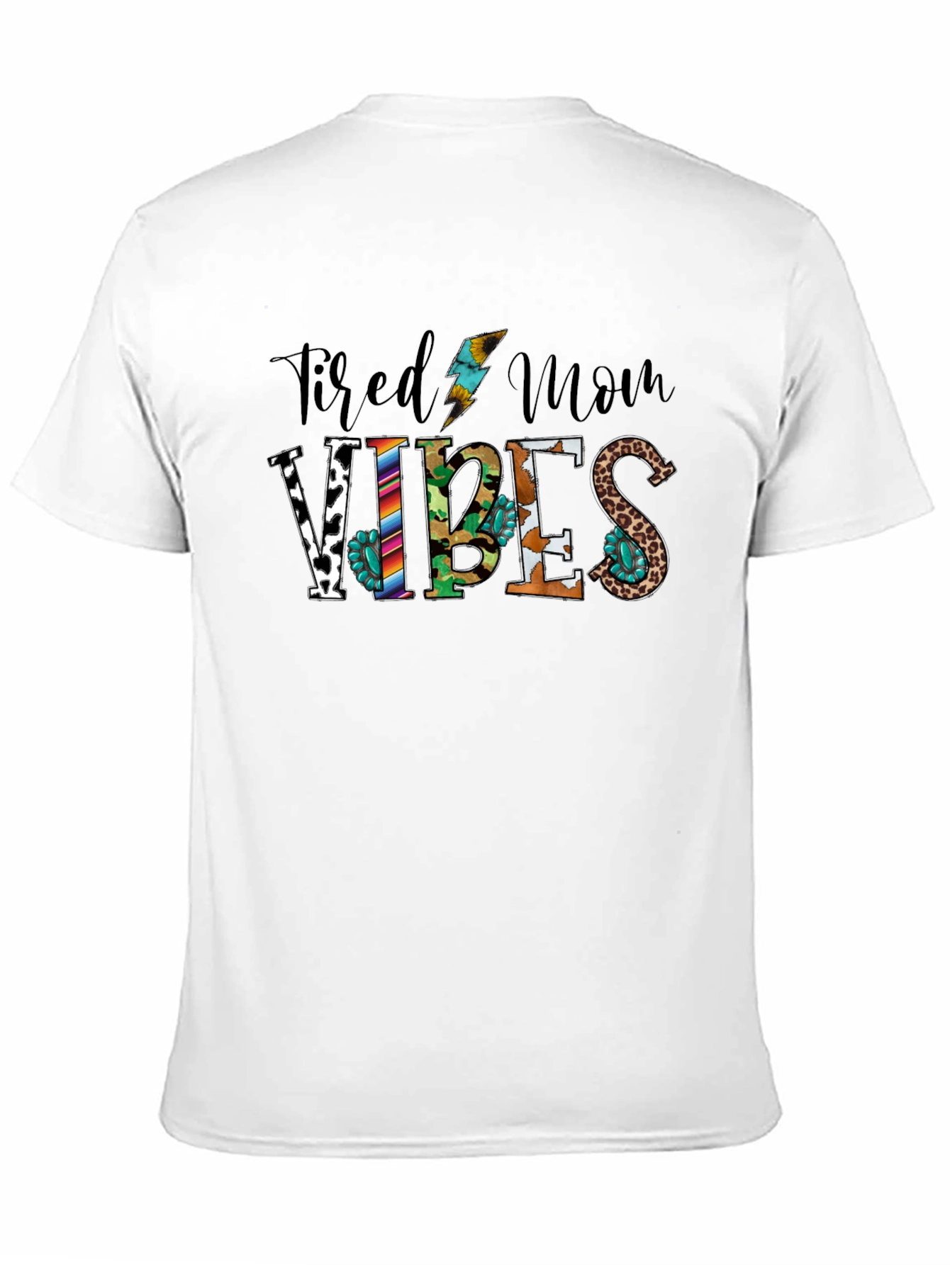 Tired Mom Vibes Graphic Tee - Black Unisex T-Shirt
