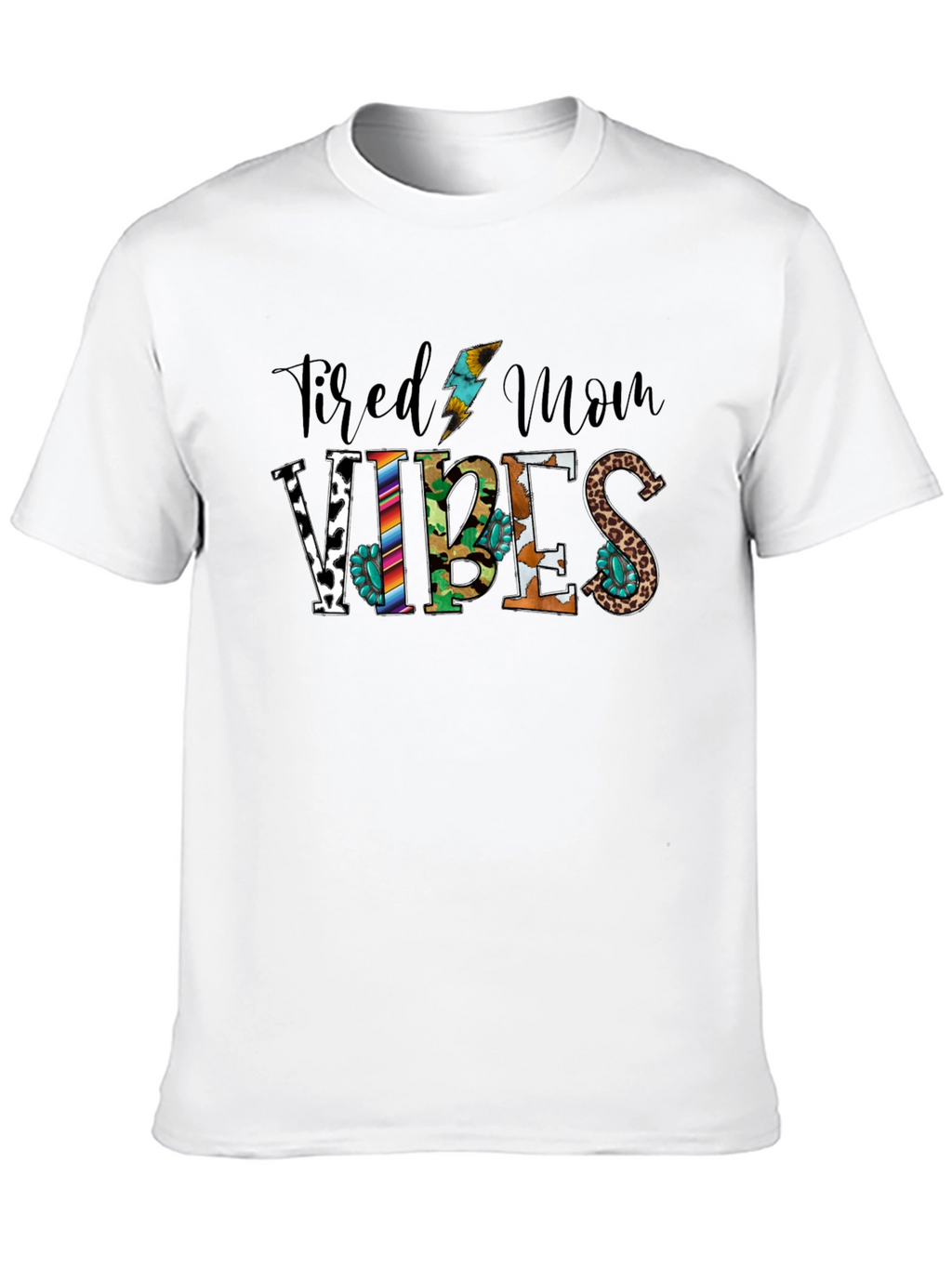 Tired Mom Vibes Graphic Tee - Black Unisex T-Shirt