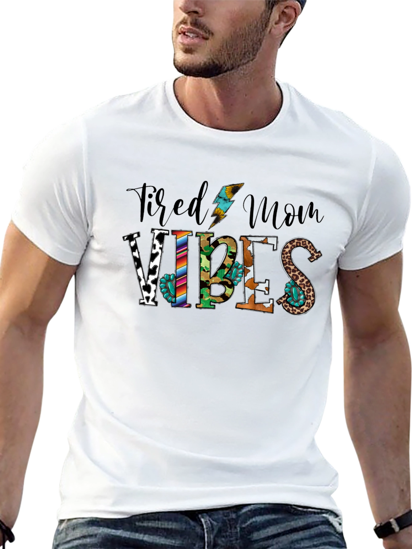 Tired Mom Vibes Graphic Tee - Black Unisex T-Shirt