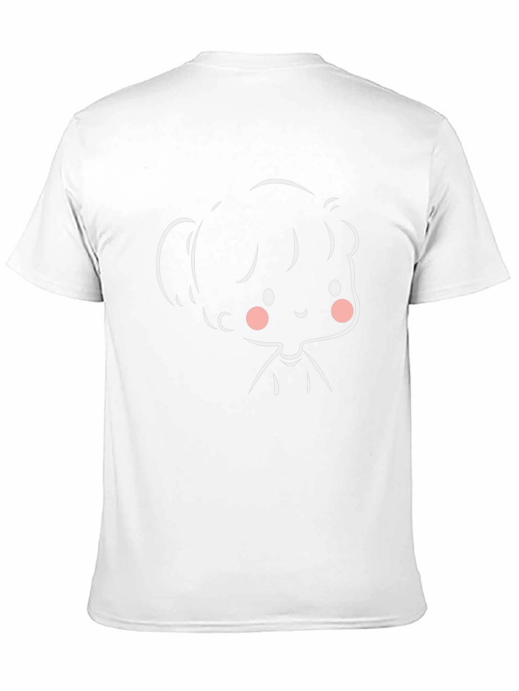 Cute Cartoon Girl Black T-Shirt