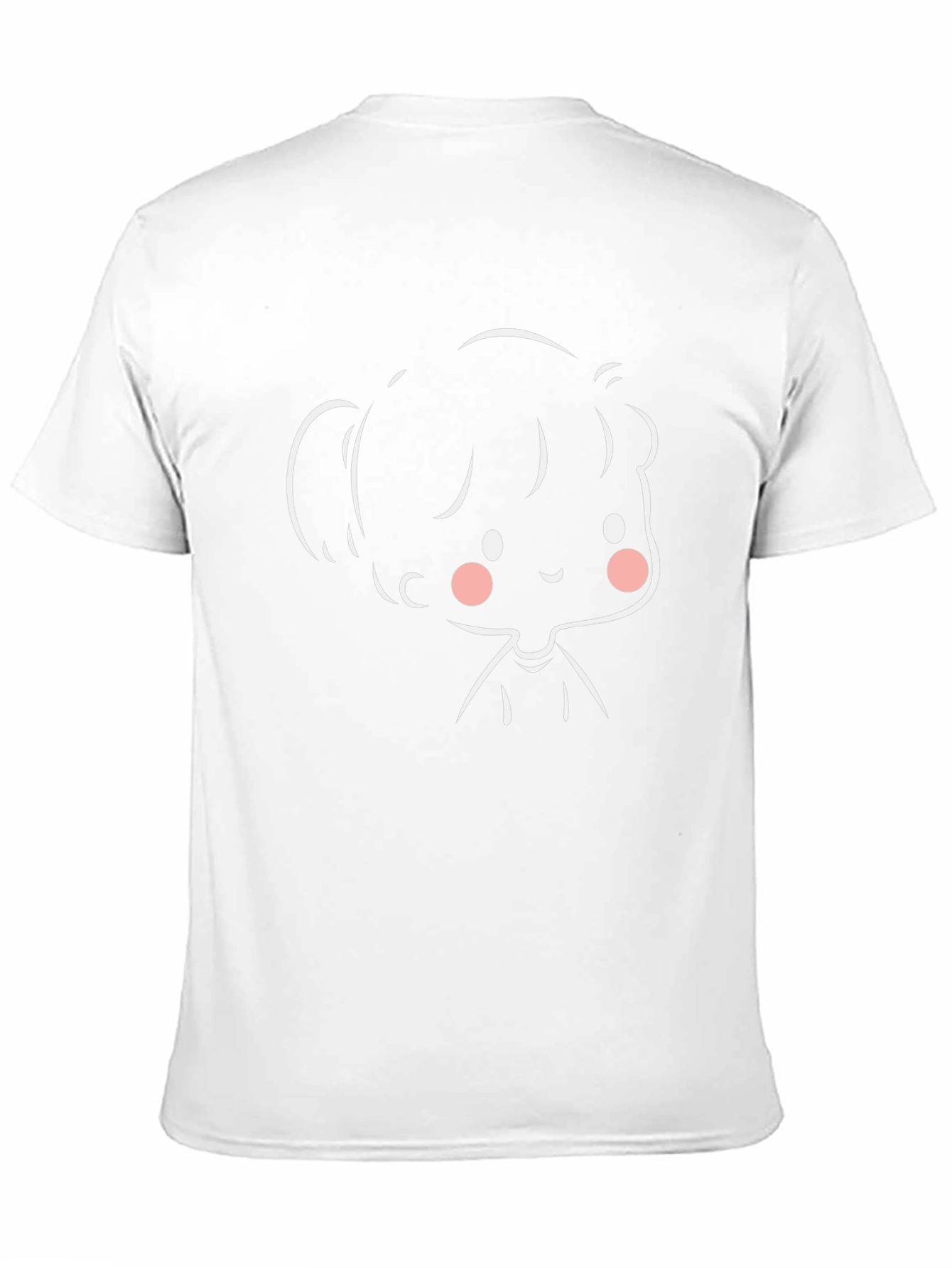 Cute Cartoon Girl Black T-Shirt