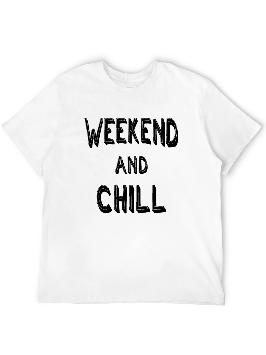 Weekend and Chill Black Graphic Tee