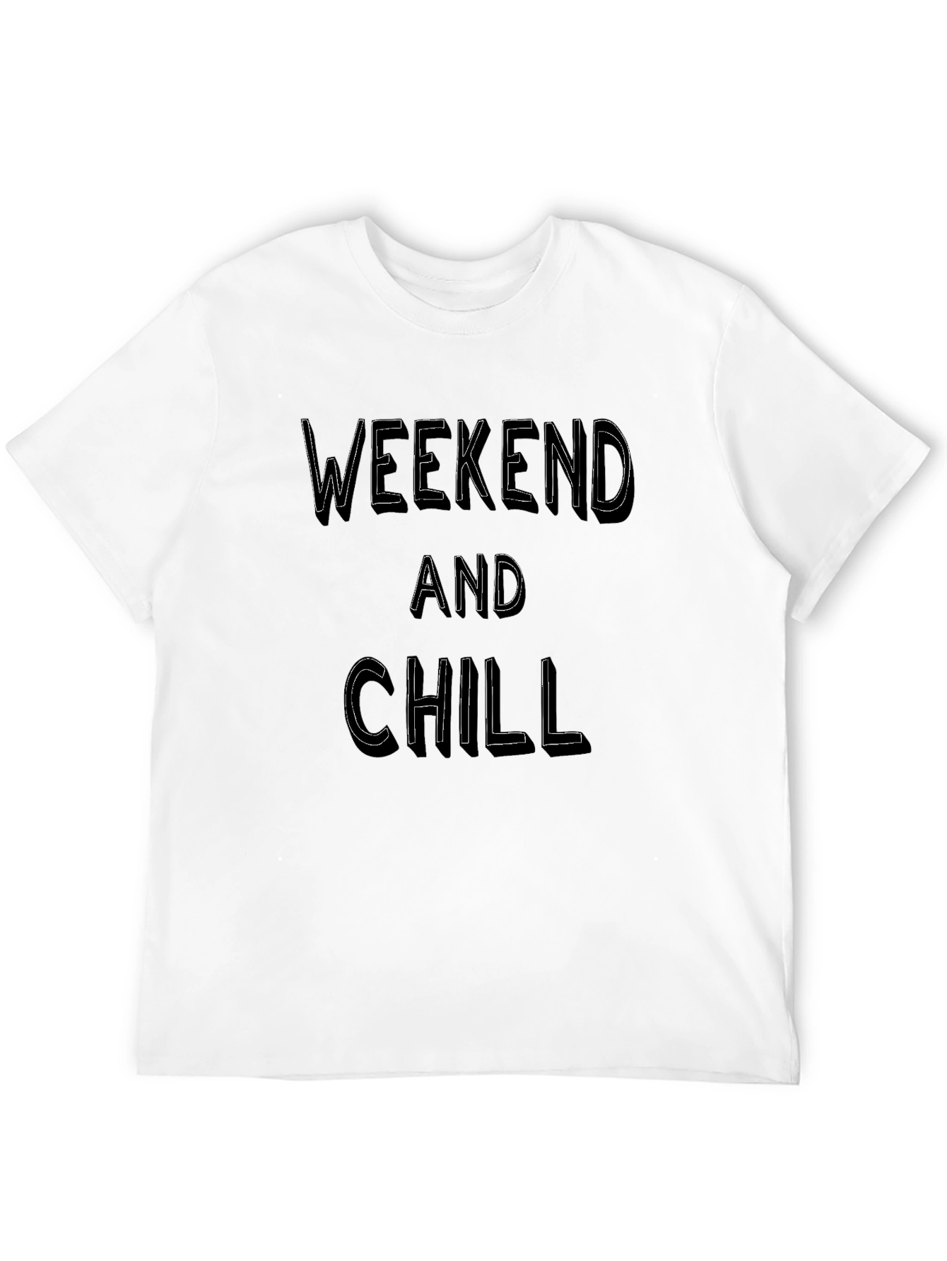 Weekend and Chill Black Graphic Tee