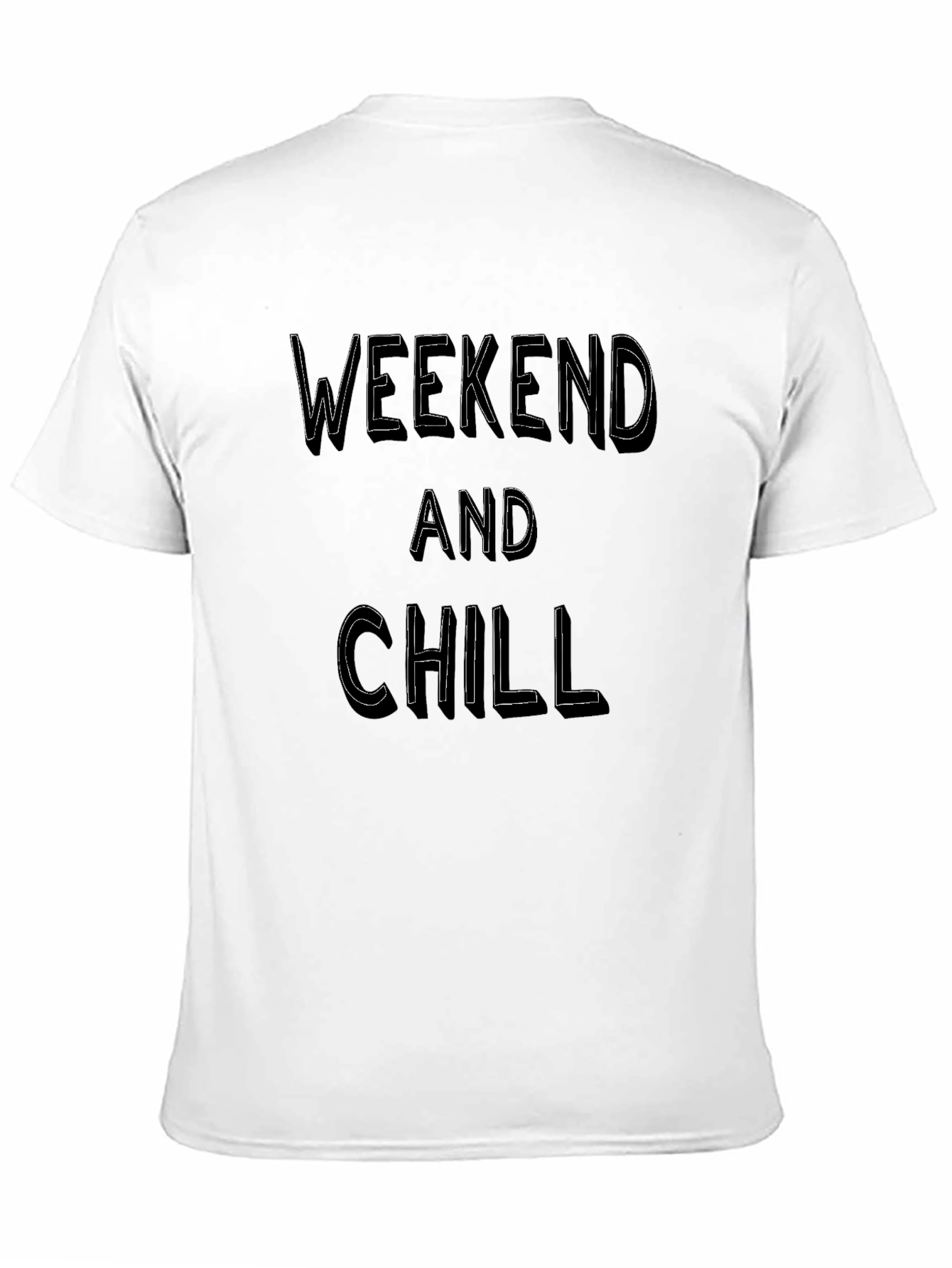 Weekend and Chill Black Graphic Tee