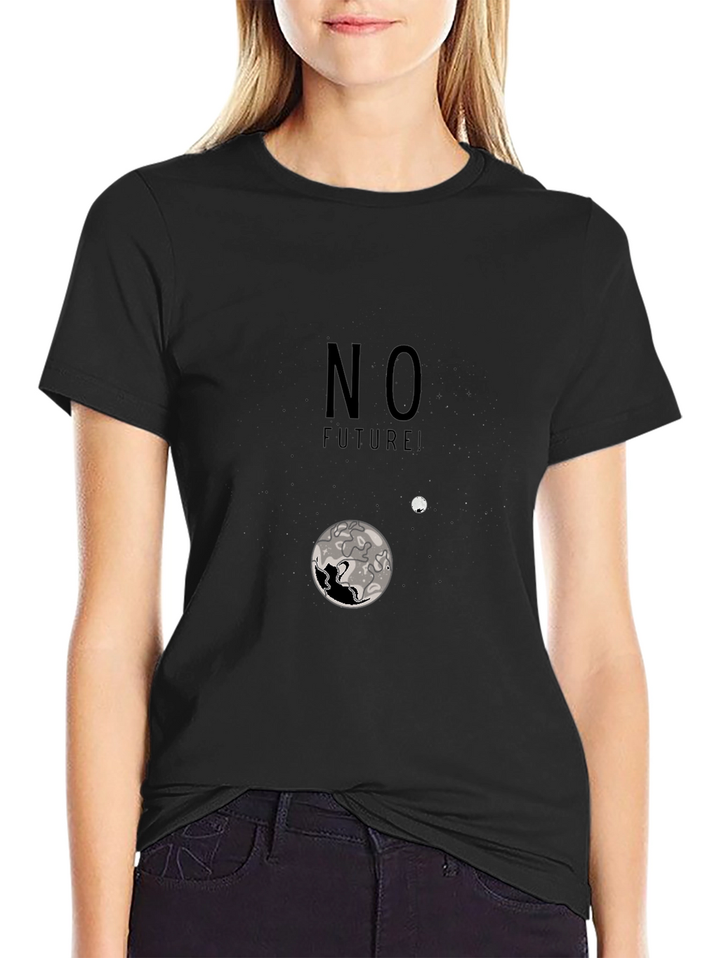 No Future Graphic Print T-Shirt