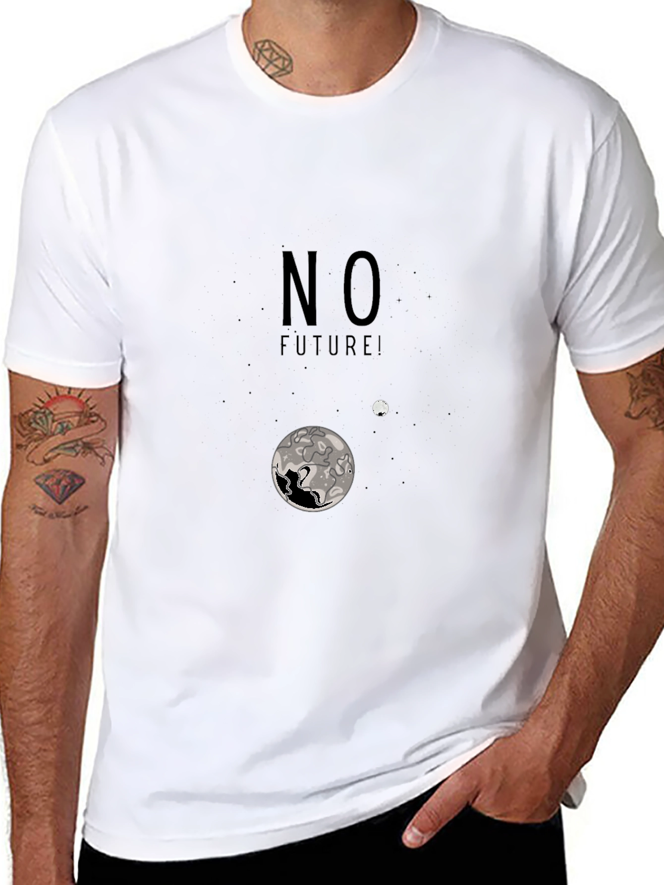 No Future Graphic Print T-Shirt